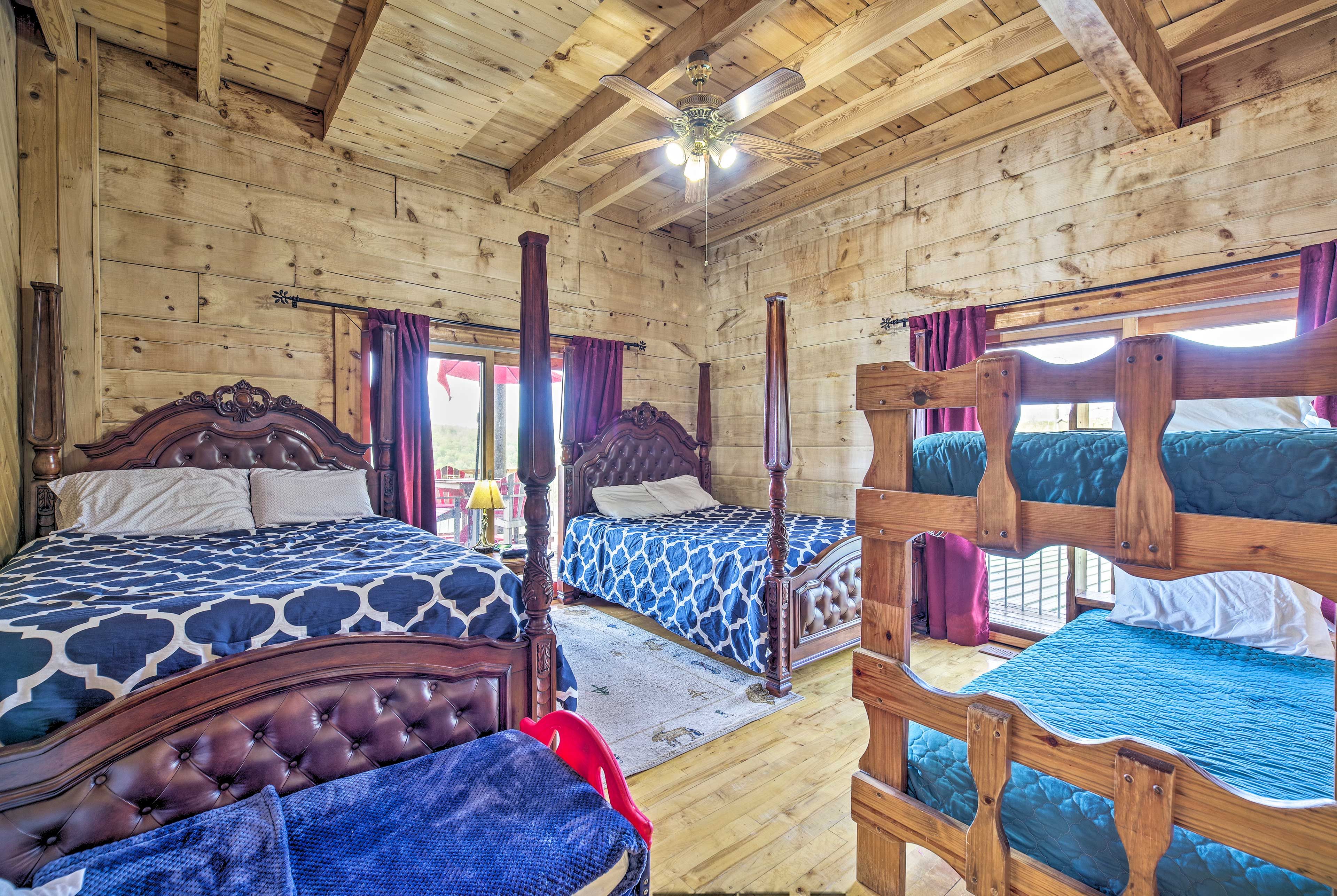 Bedroom 3 | 2 Queen Beds | Twin Bunk Bed | Toddler Bed