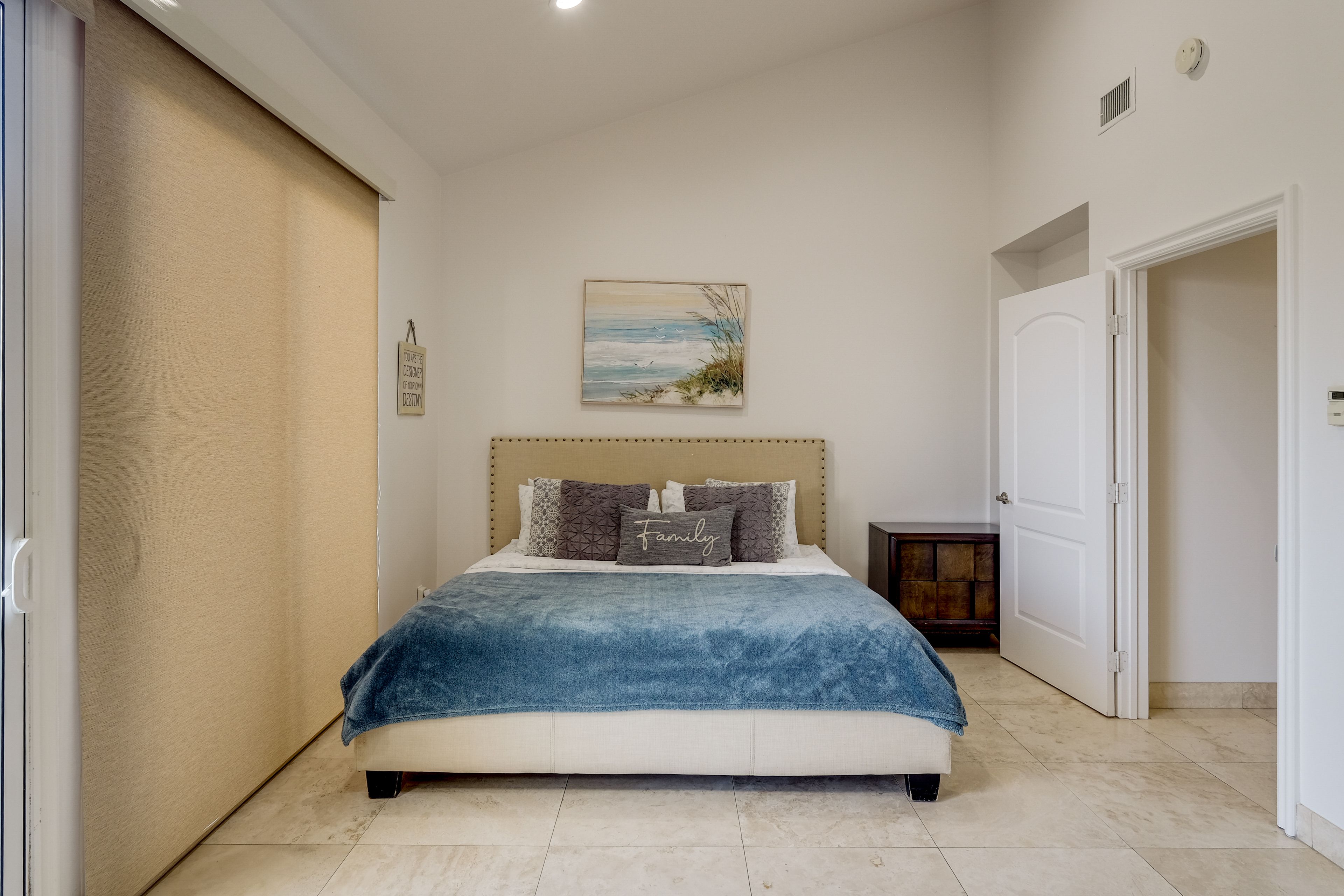 Bedroom 1 | California King Bed | Patio Access