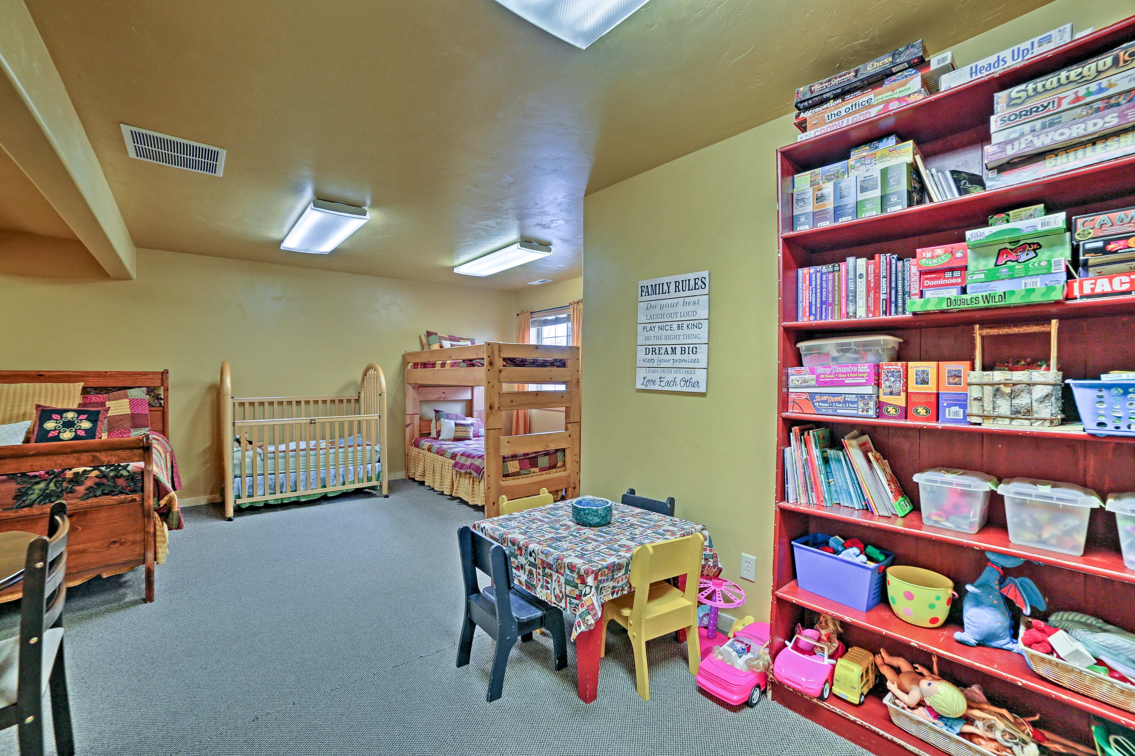 Kids of all ages will love the entertainment area that is chock-full of fun!