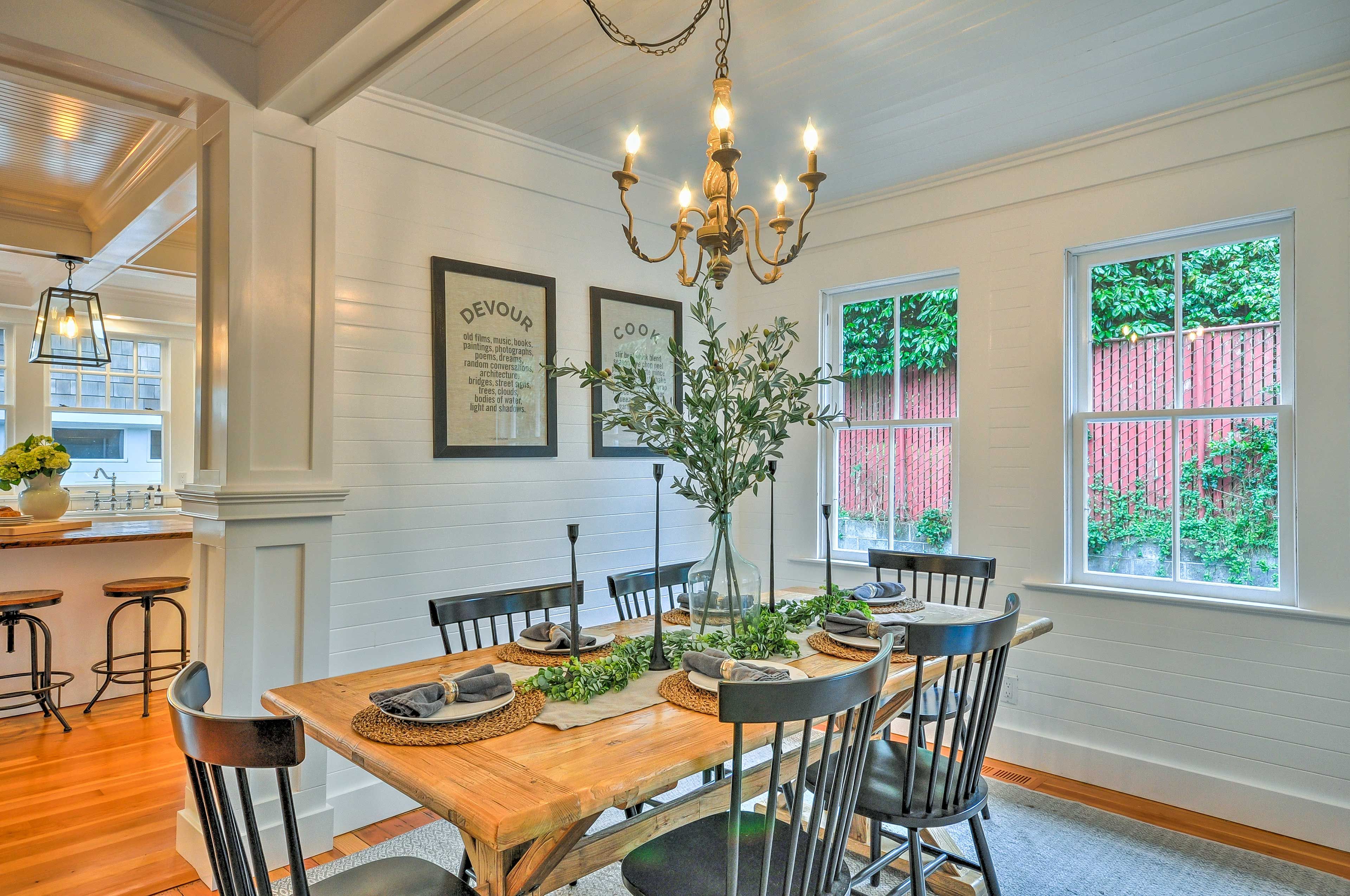 The table offers plenty of seating!