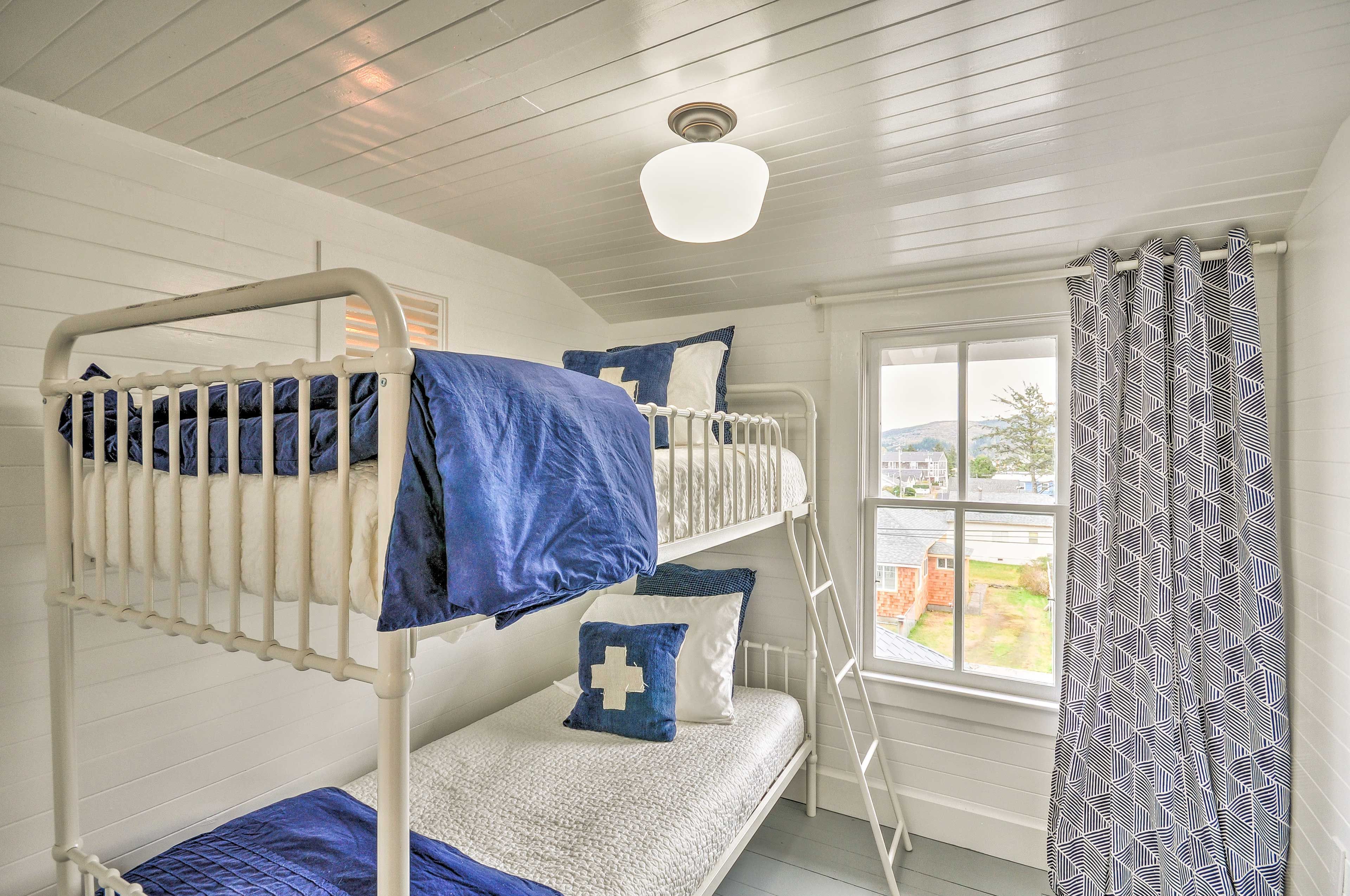The kids will enjoy the twin bunk bed.