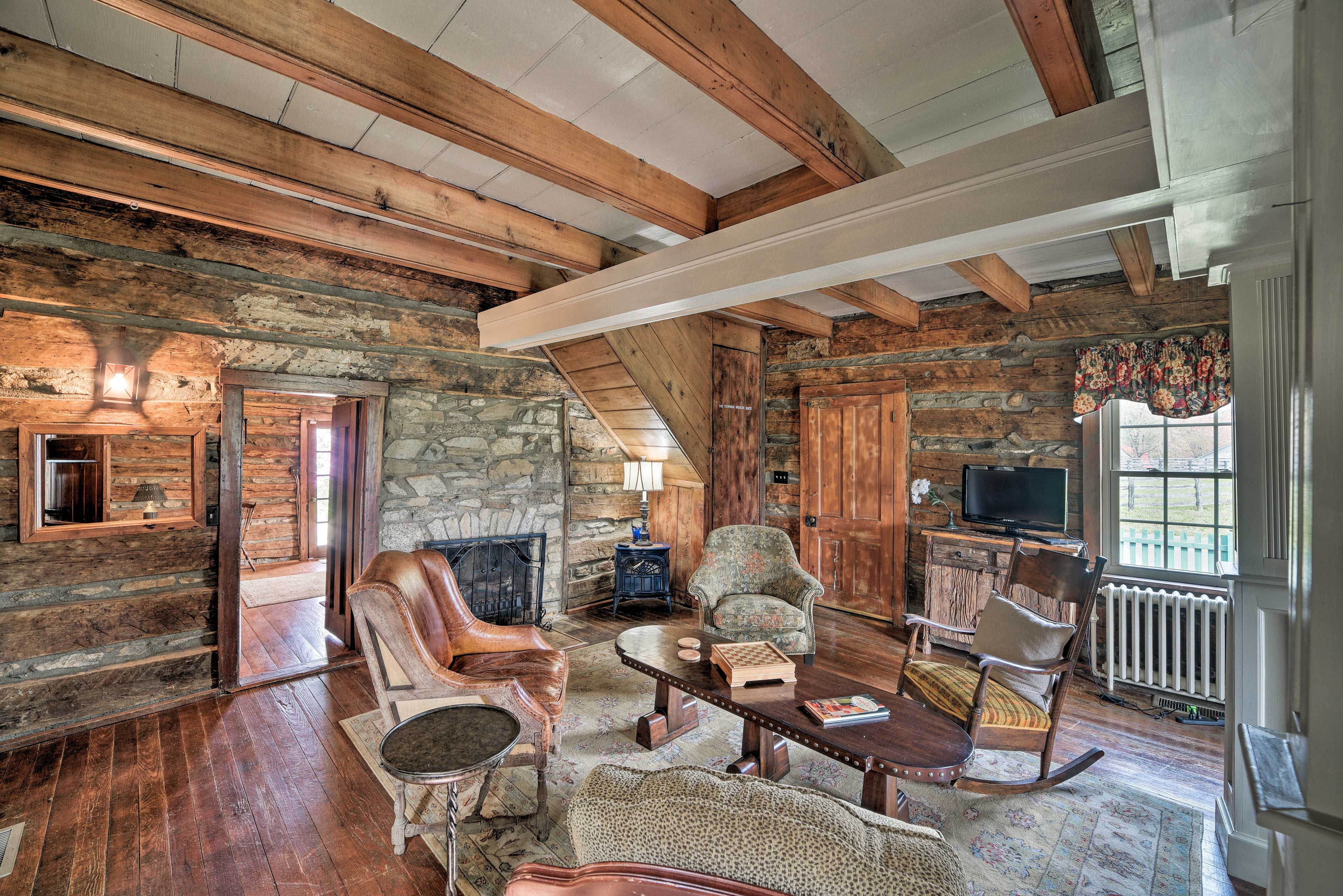 Original Portion of Home | Decorative Fireplace