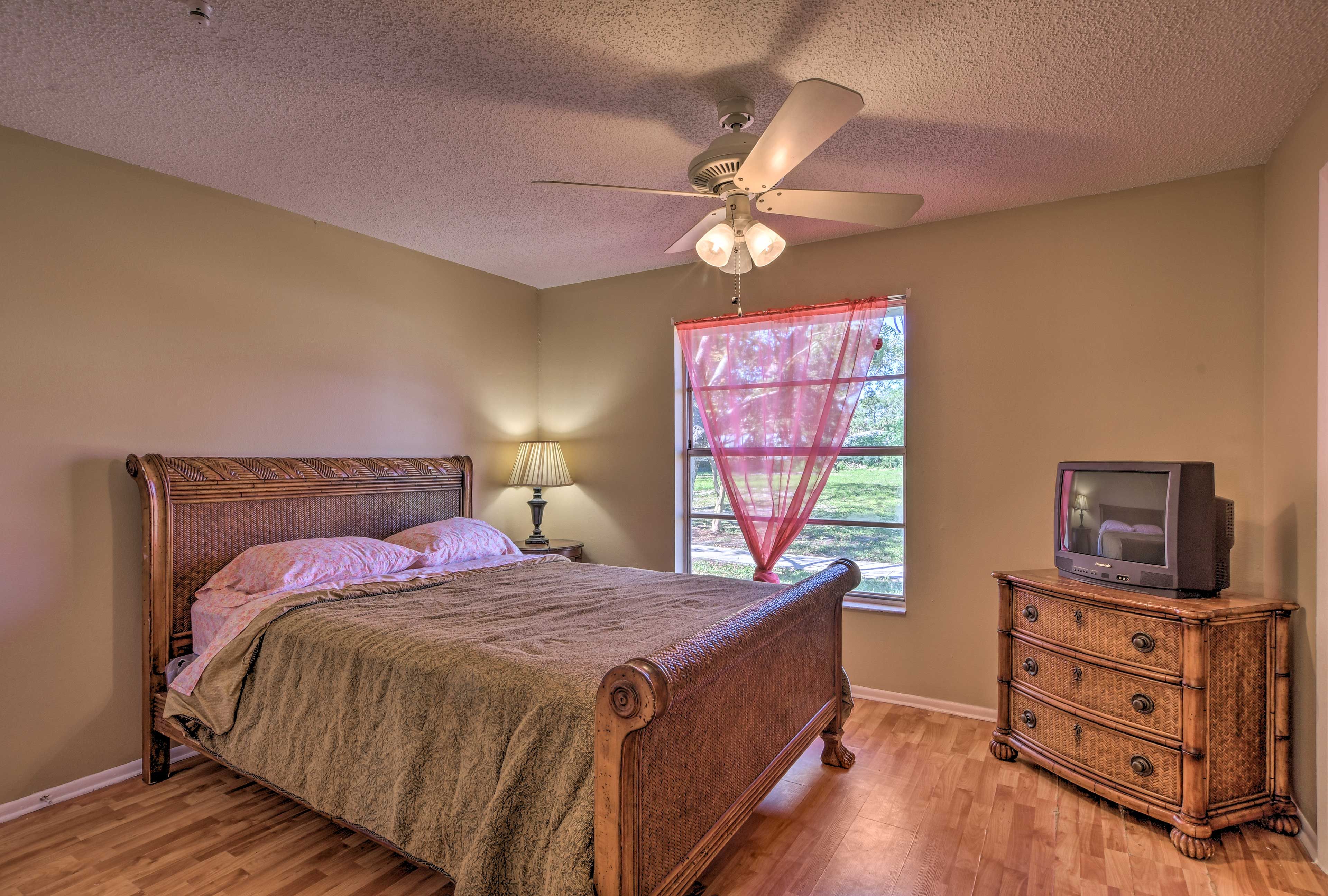 The second bedroom offers a queen-sized bed.