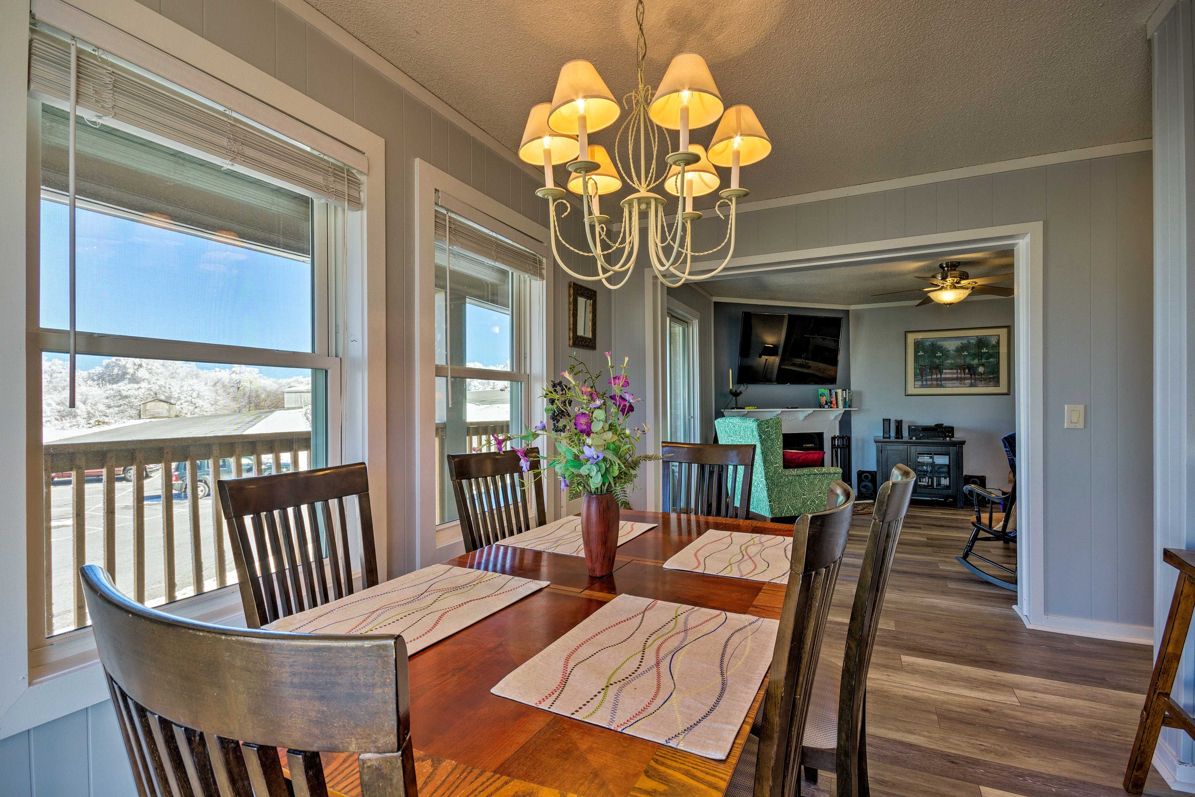 Gather around the dining table for a memorable family meal.