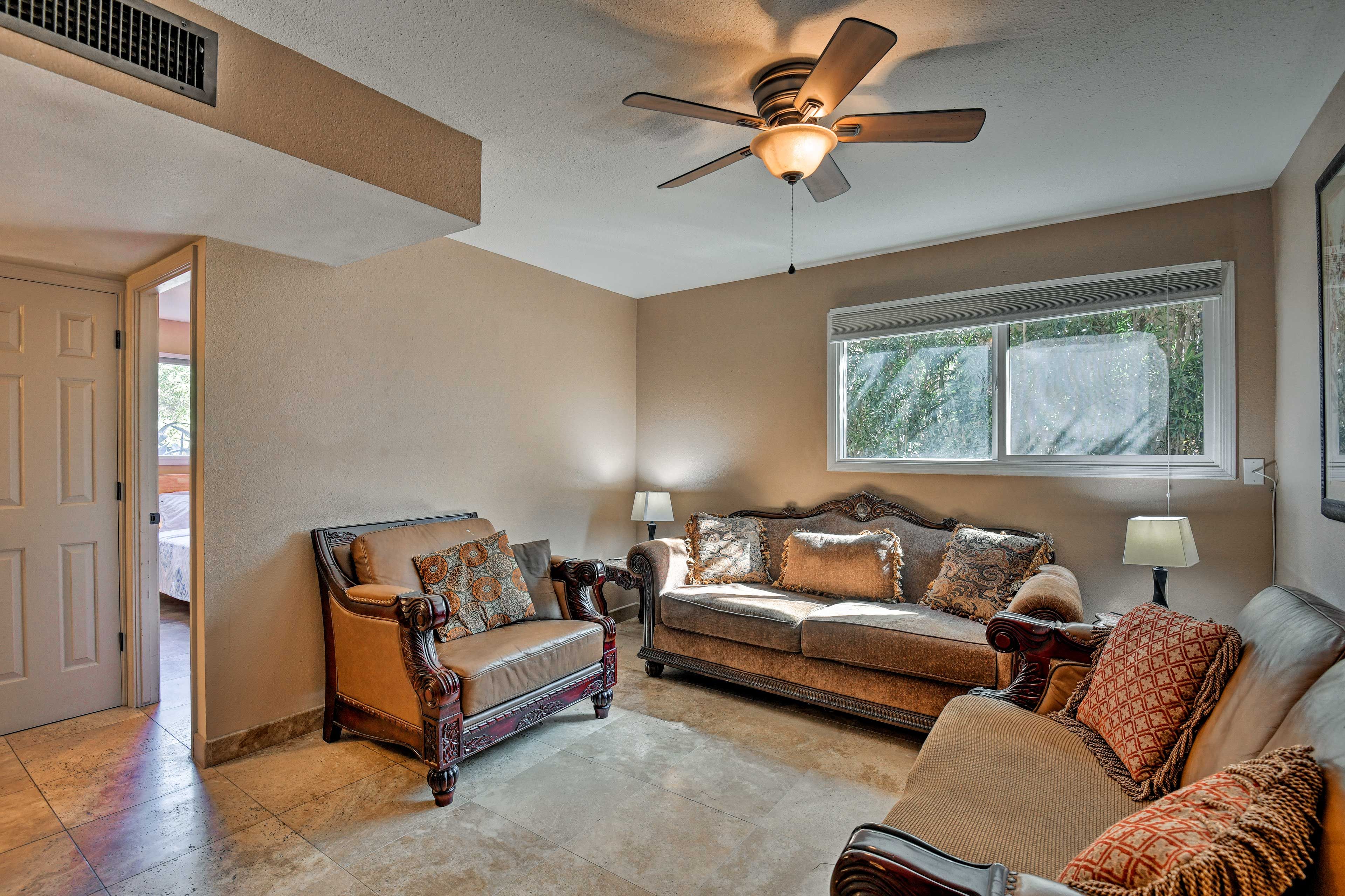 There's plenty of space to unwind with your travel companions.