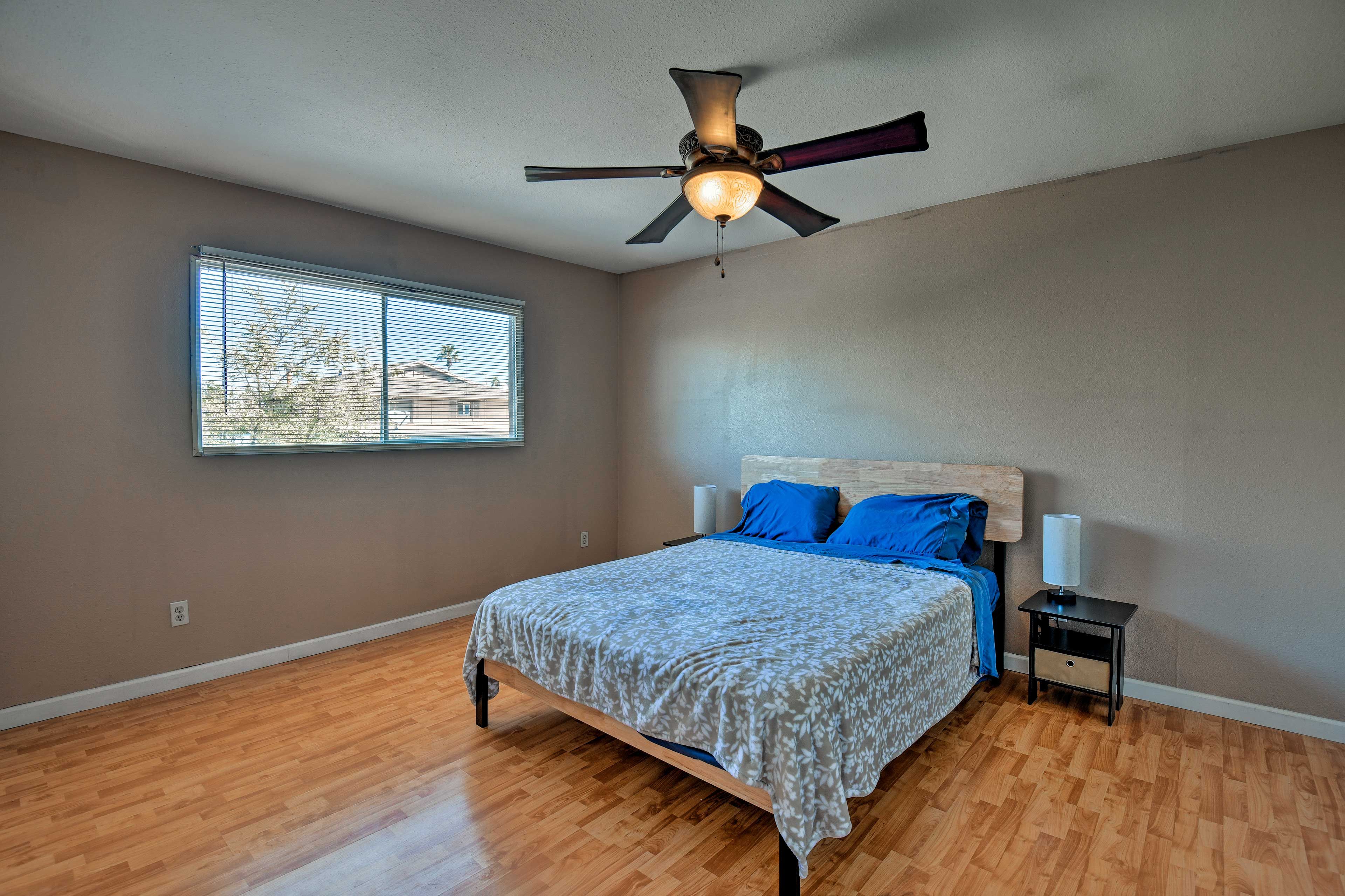 The second bedroom has a queen-sized for 2.