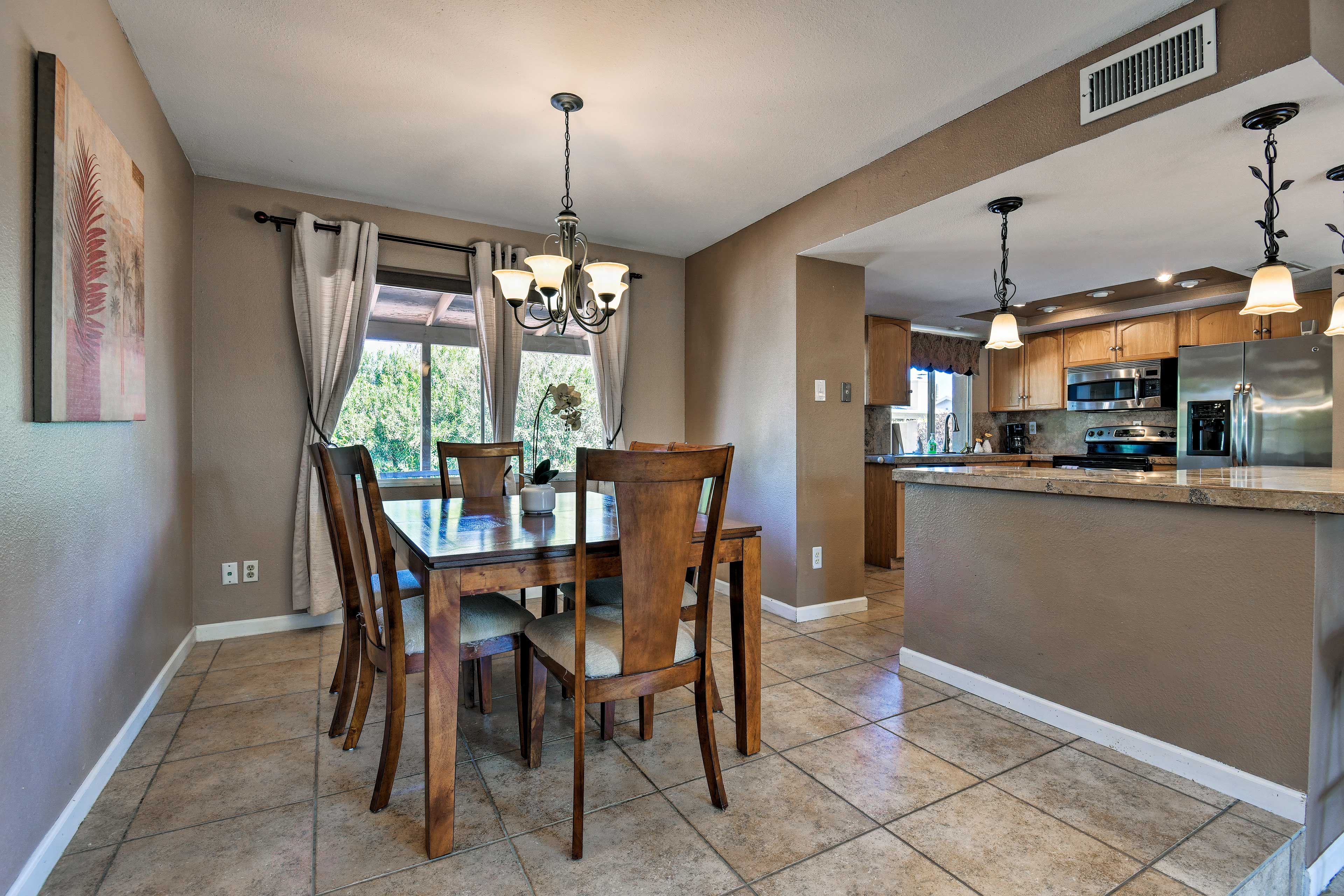 Set the dining table for a formal family feast.