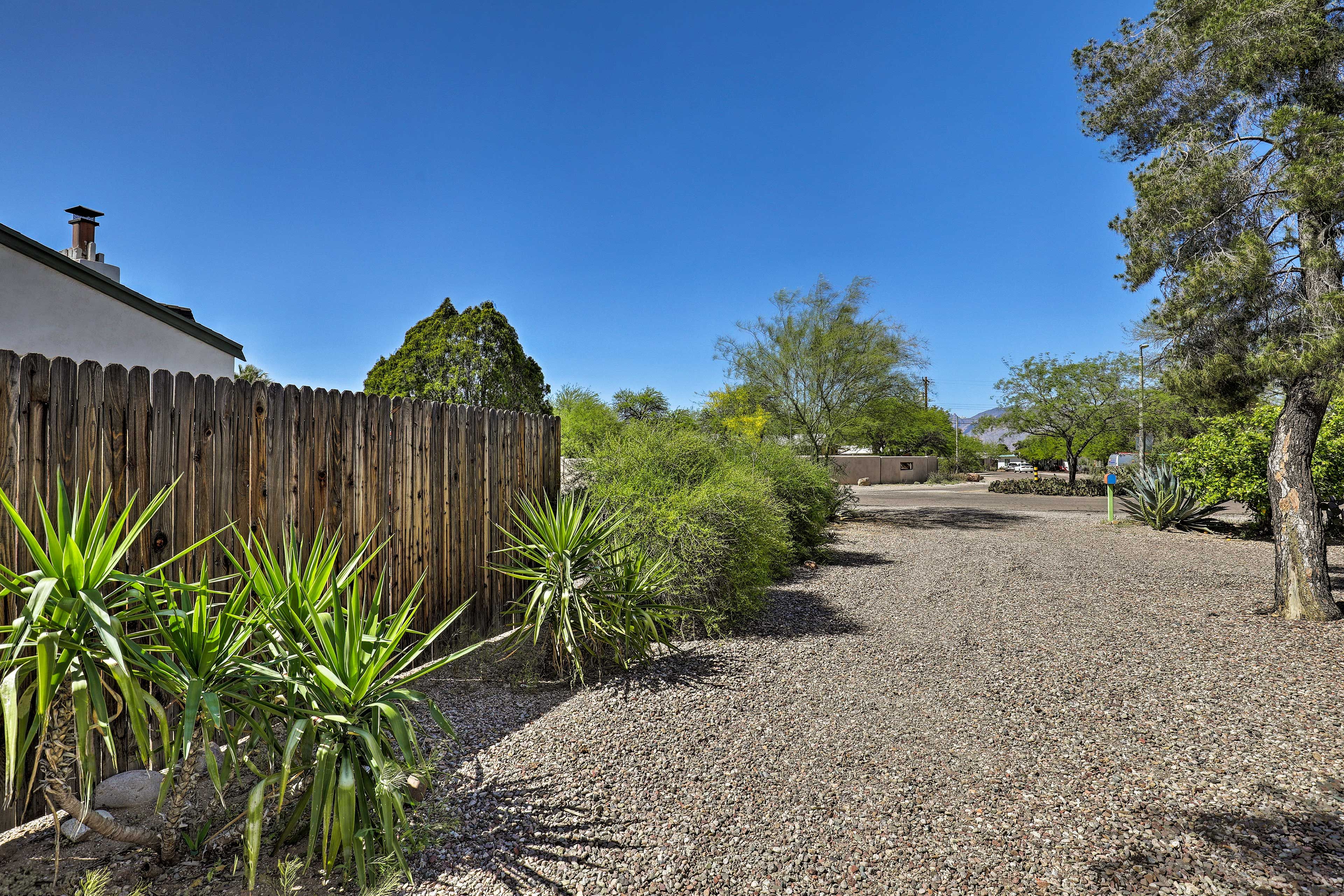 There's driveway parking available for 4 vehicles.