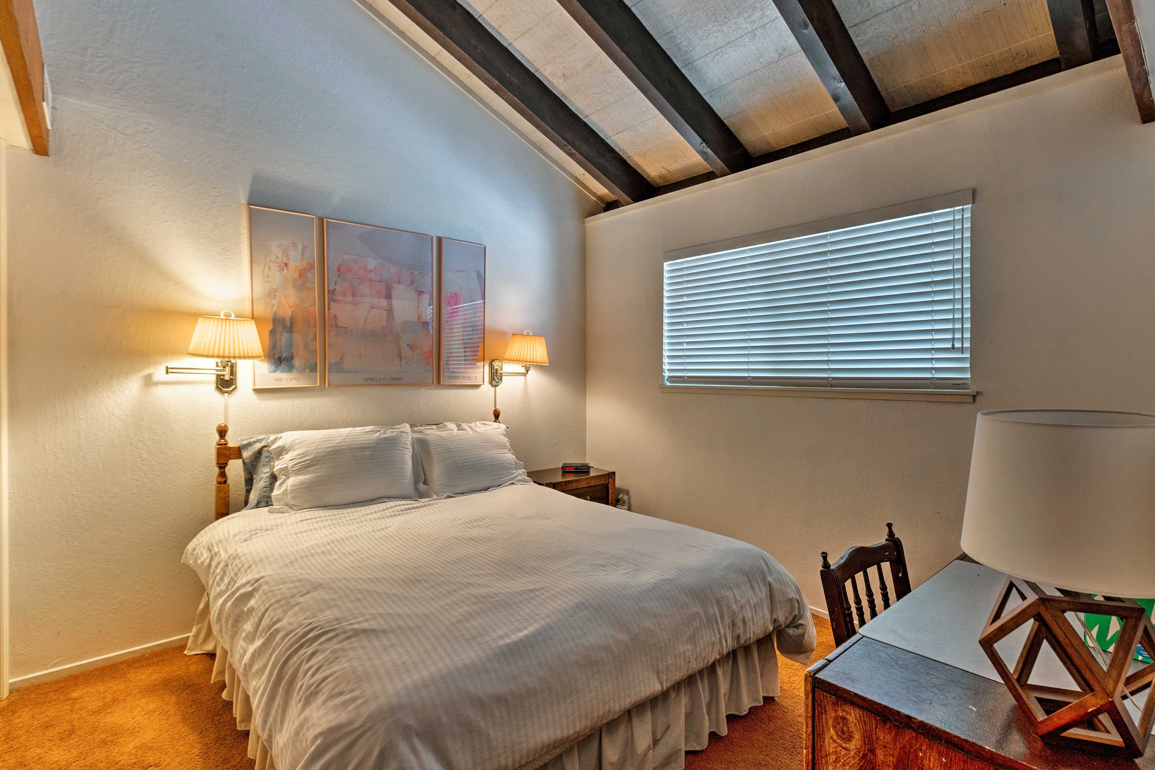 Sleep soundly in the queen bed.