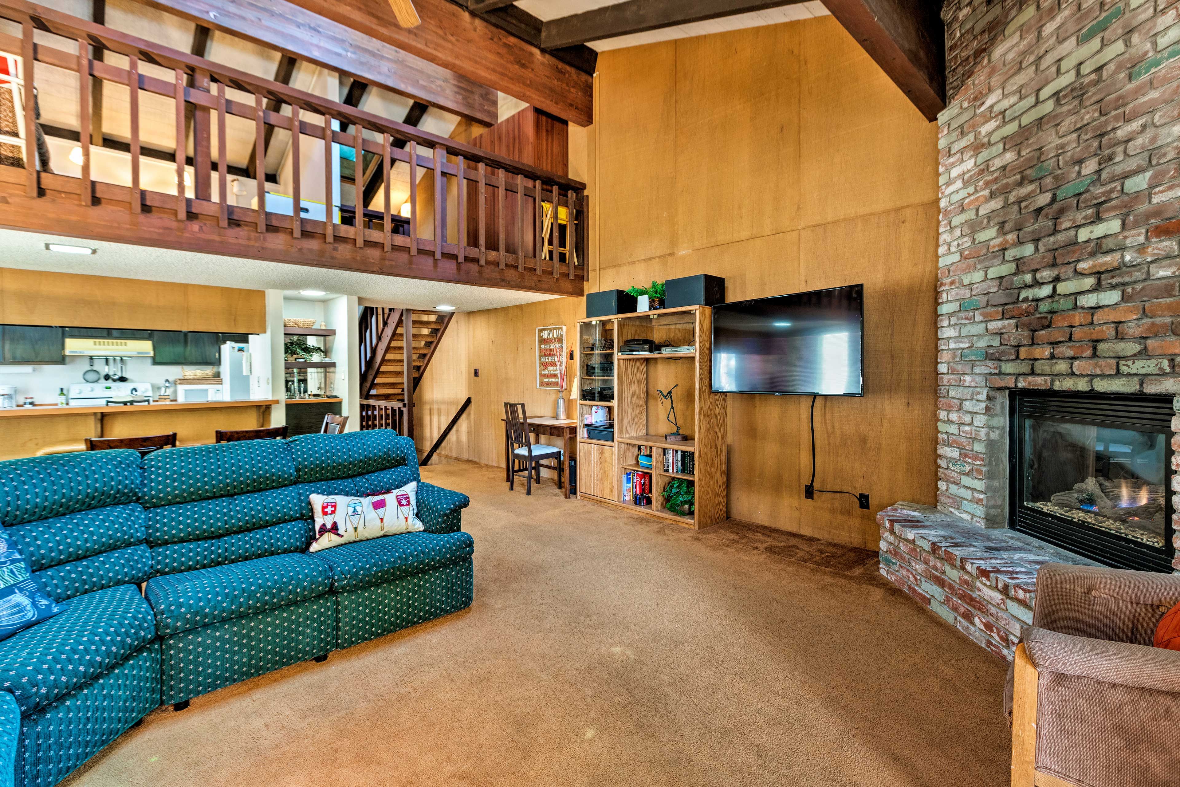 Watch a show on the flat-screen TV.