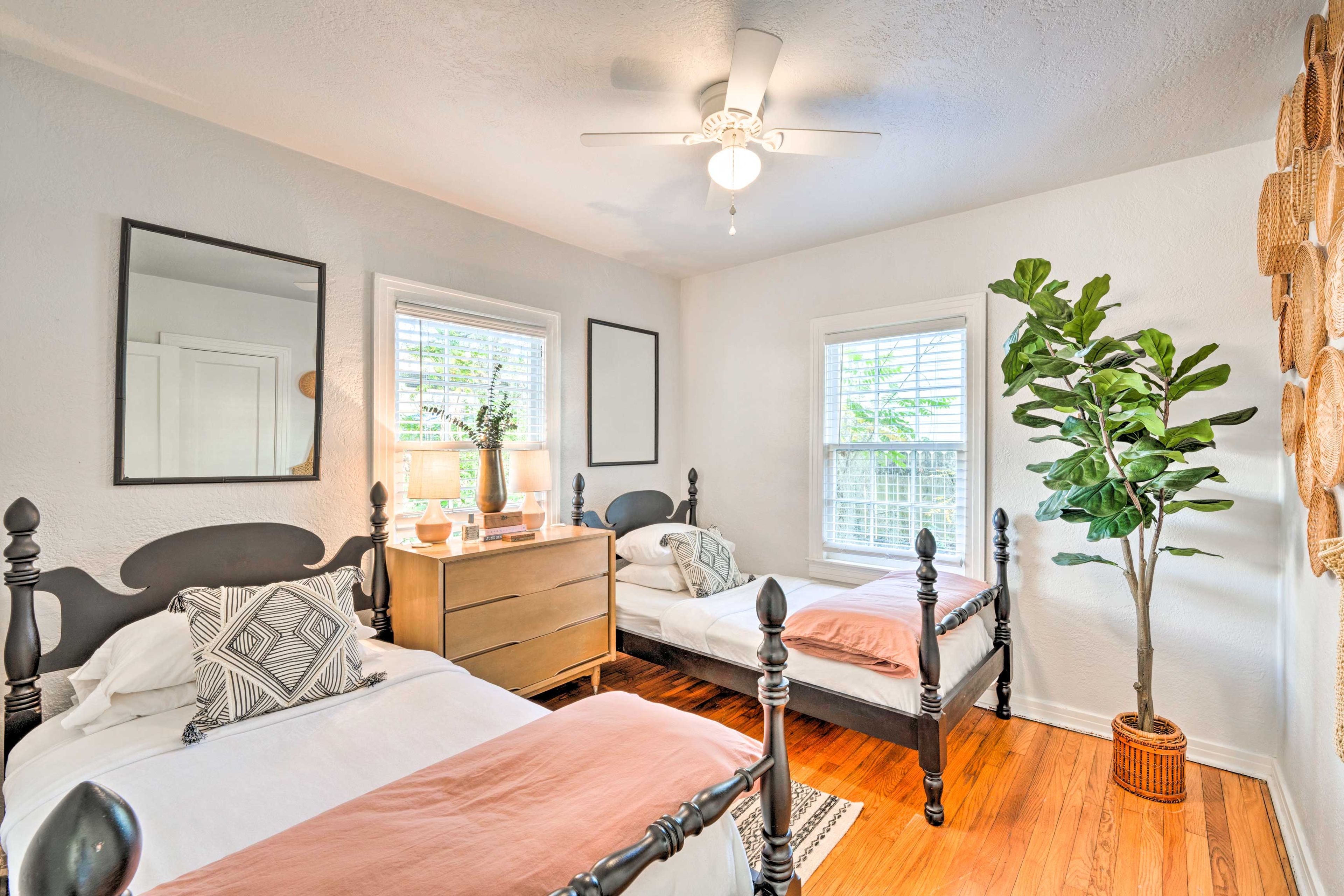 Bedroom 2 | 2 Twin Beds | Washer & Dryer | Iron & Board