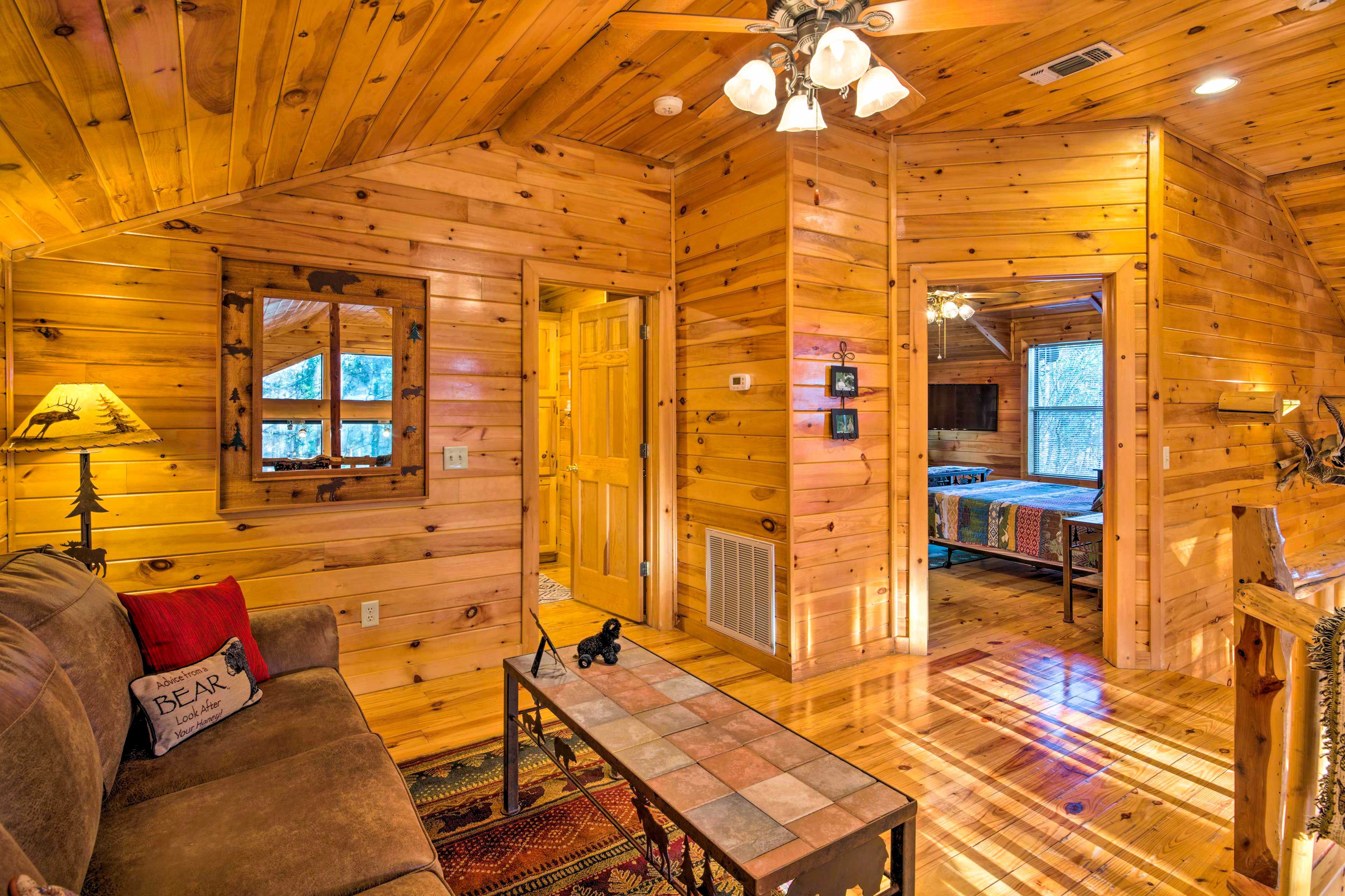 The quiet upstairs area offers convenience and privacy.