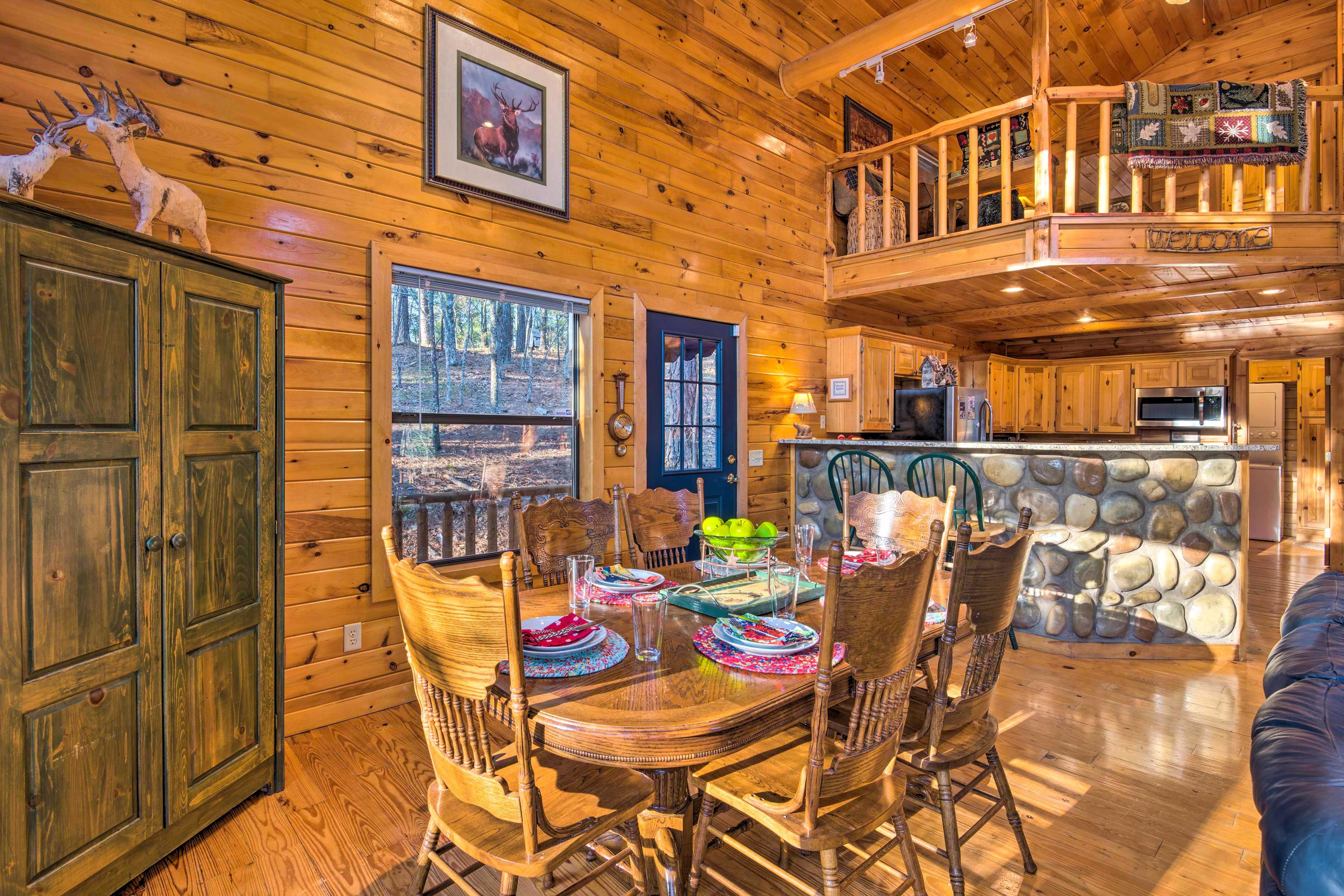 Gather around the dining table for a memorable family meal.