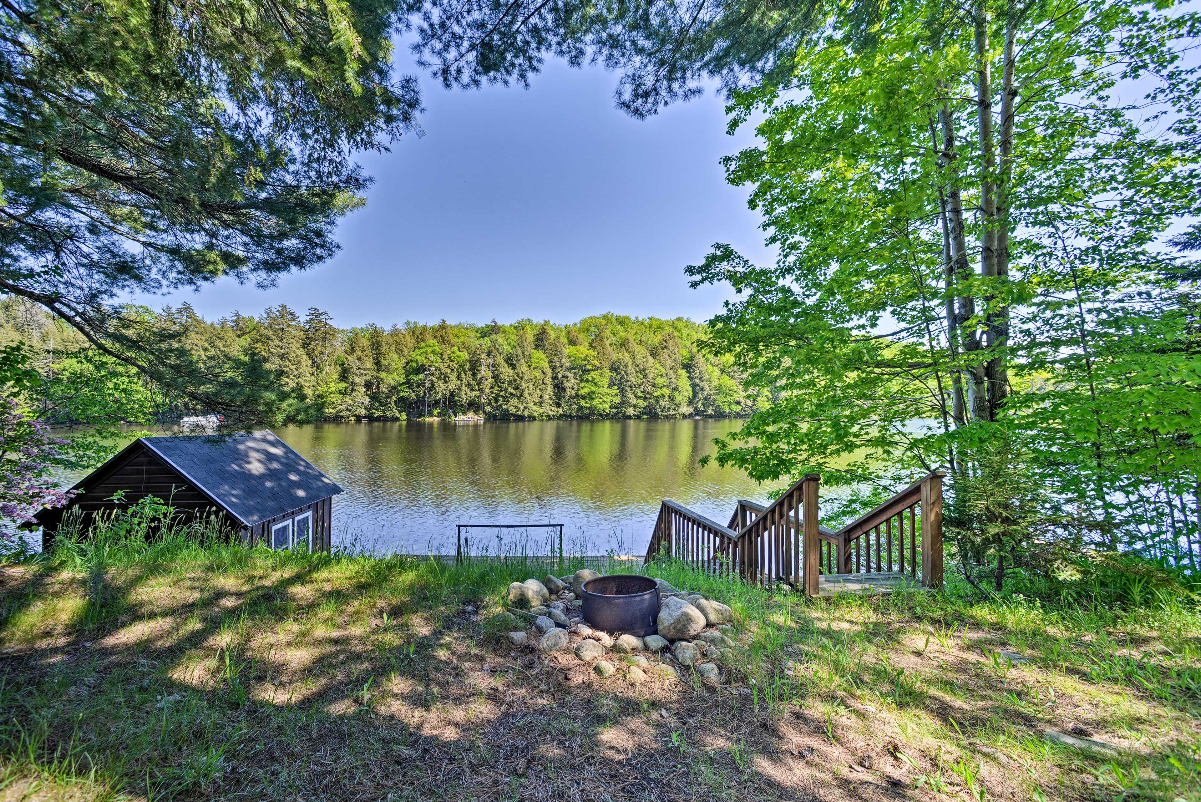 End each day with a lakeside bonfire!