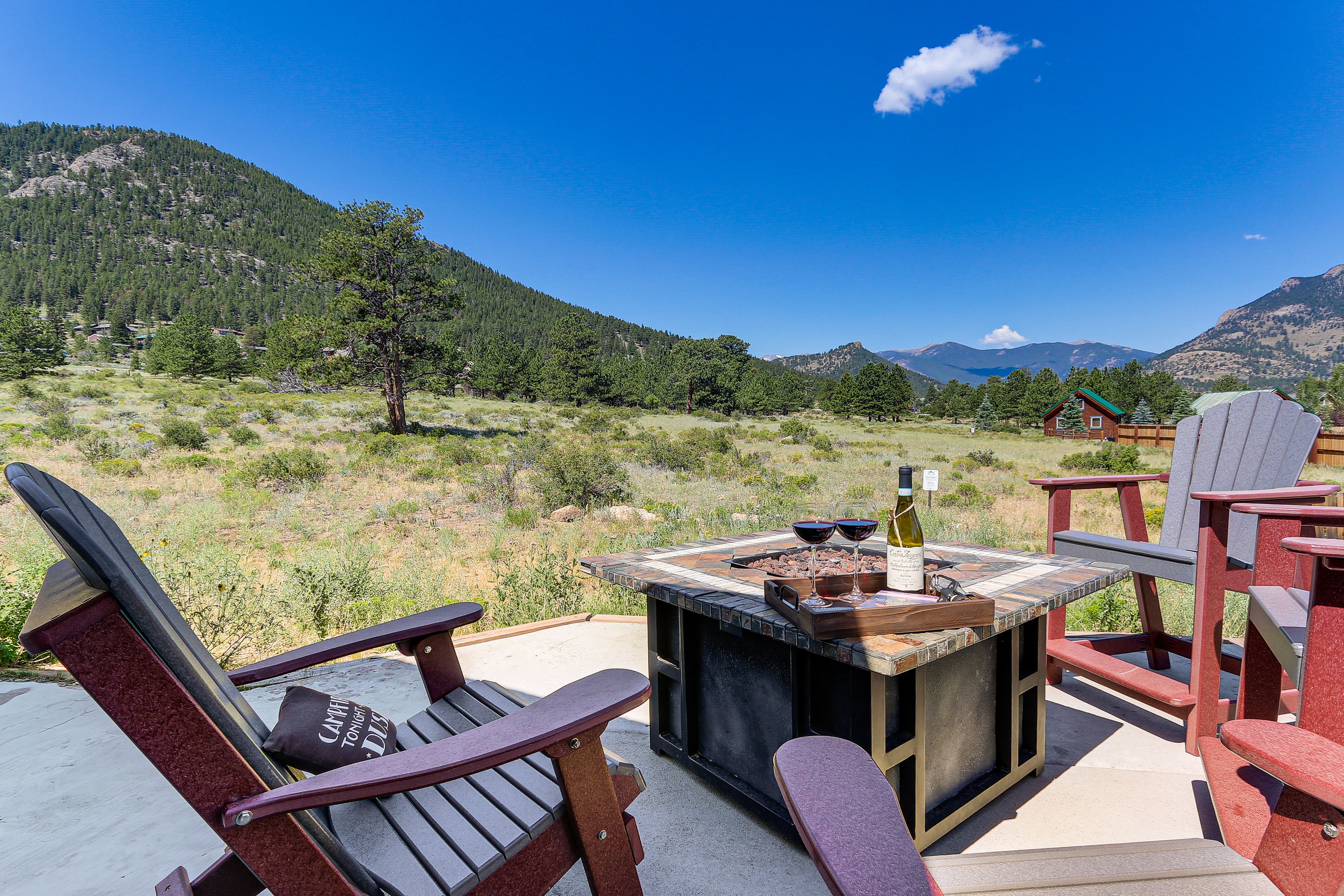 Patio | Fire Pit | Mountain Views