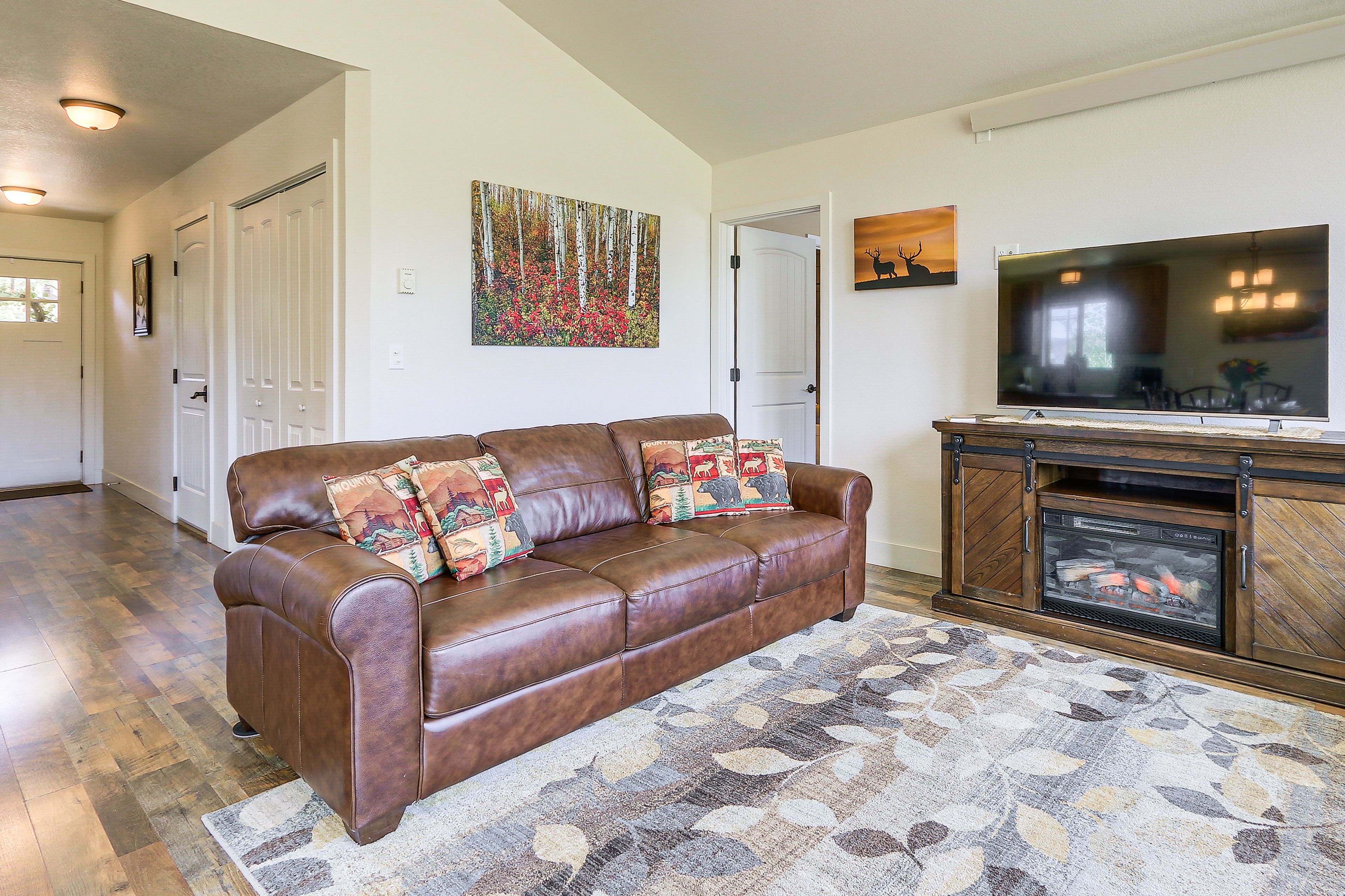 Living Room | Sleeper Sofa | Electric Fireplace