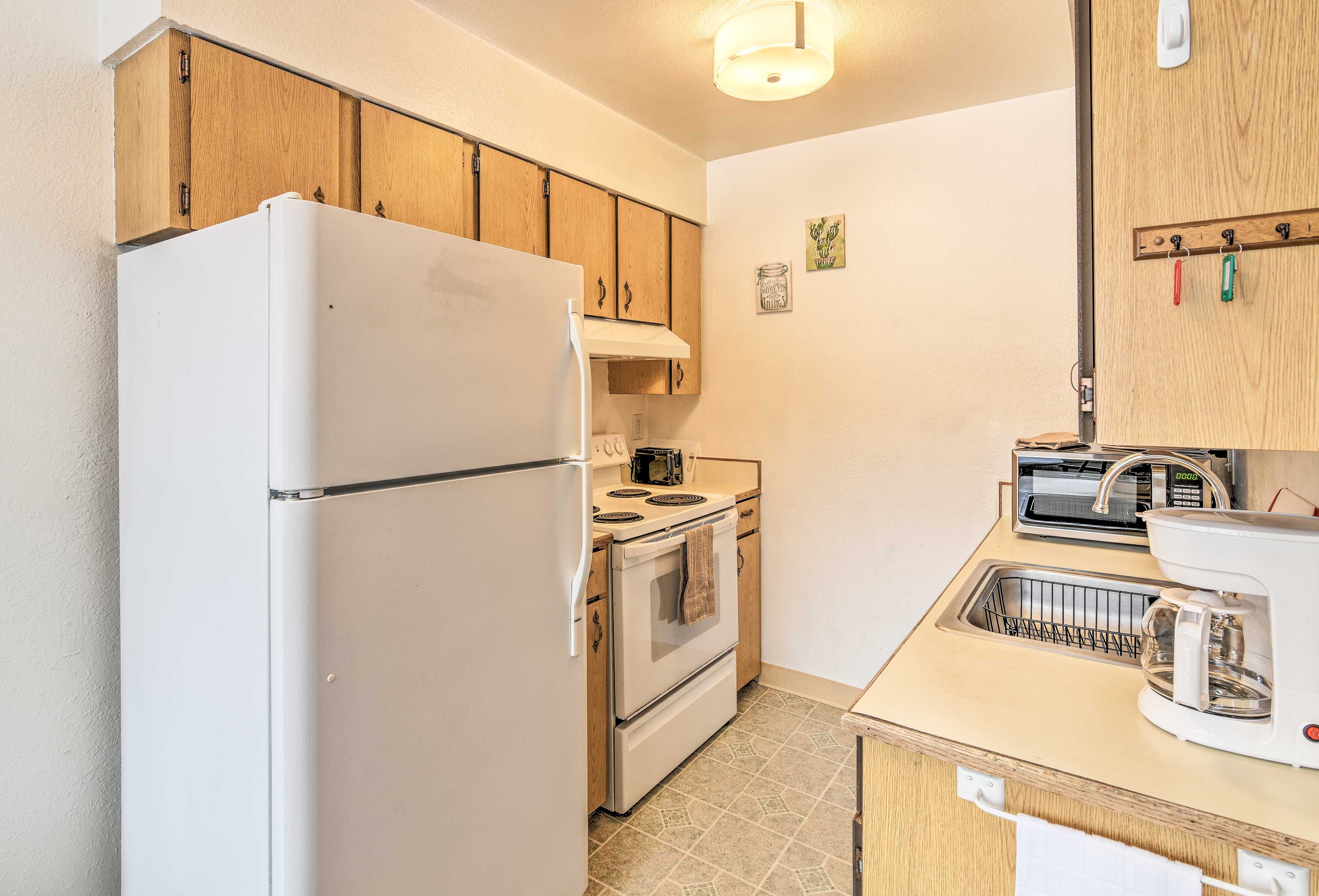 Whip up gourmet recipes in the fully equipped kitchen.
