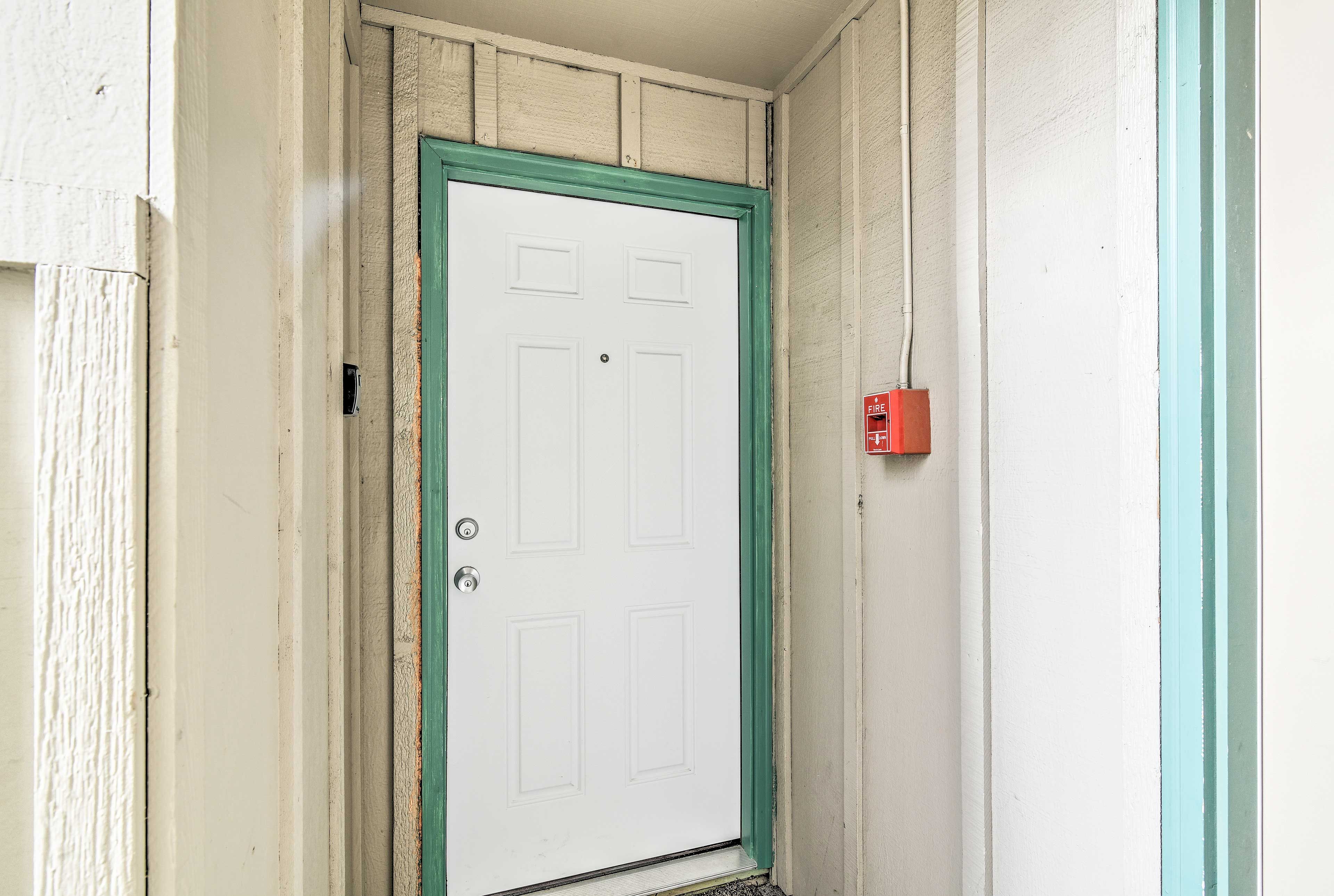 This unit includes a private entrance.