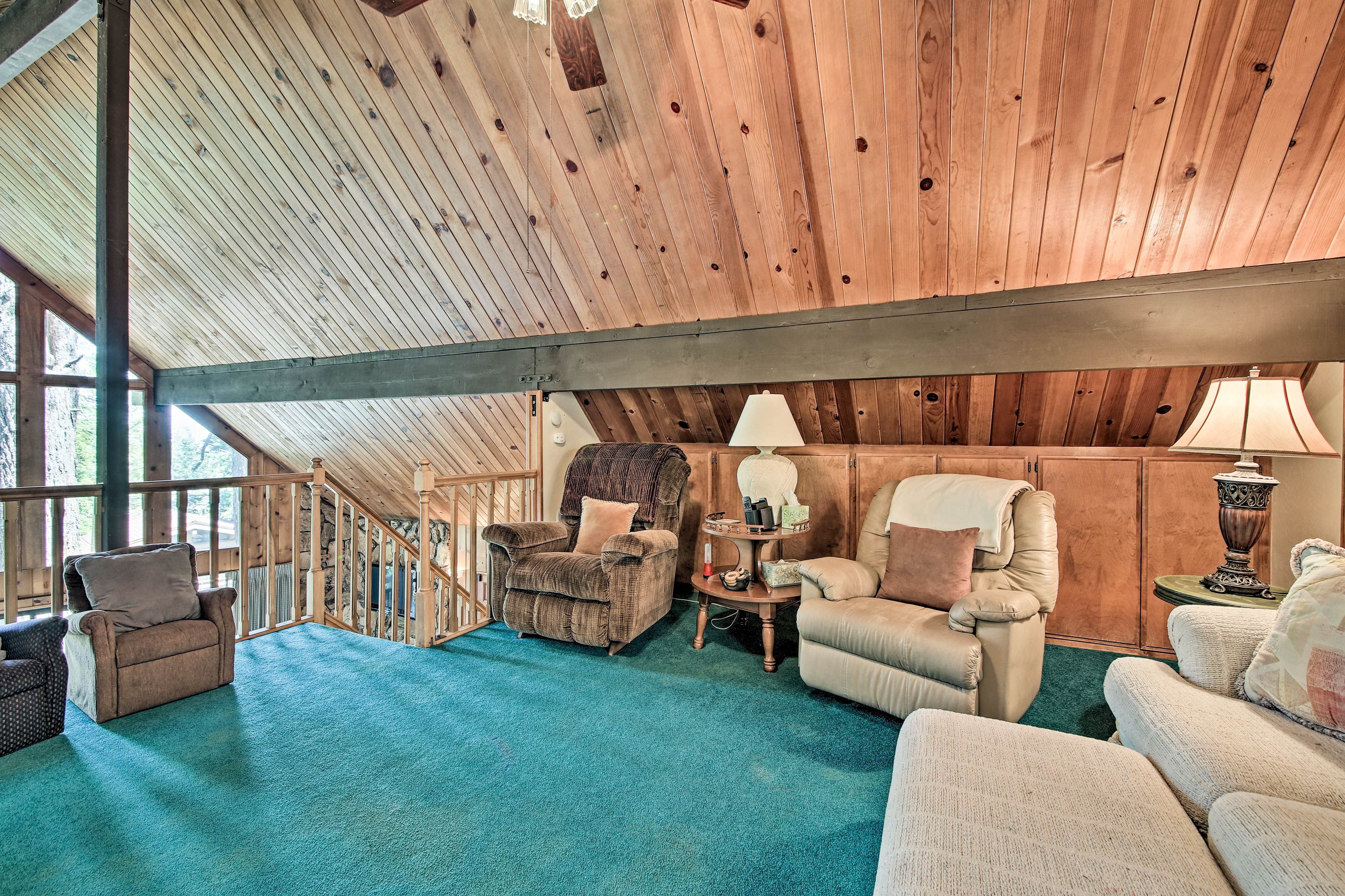 Head up to the loft for some downtime.