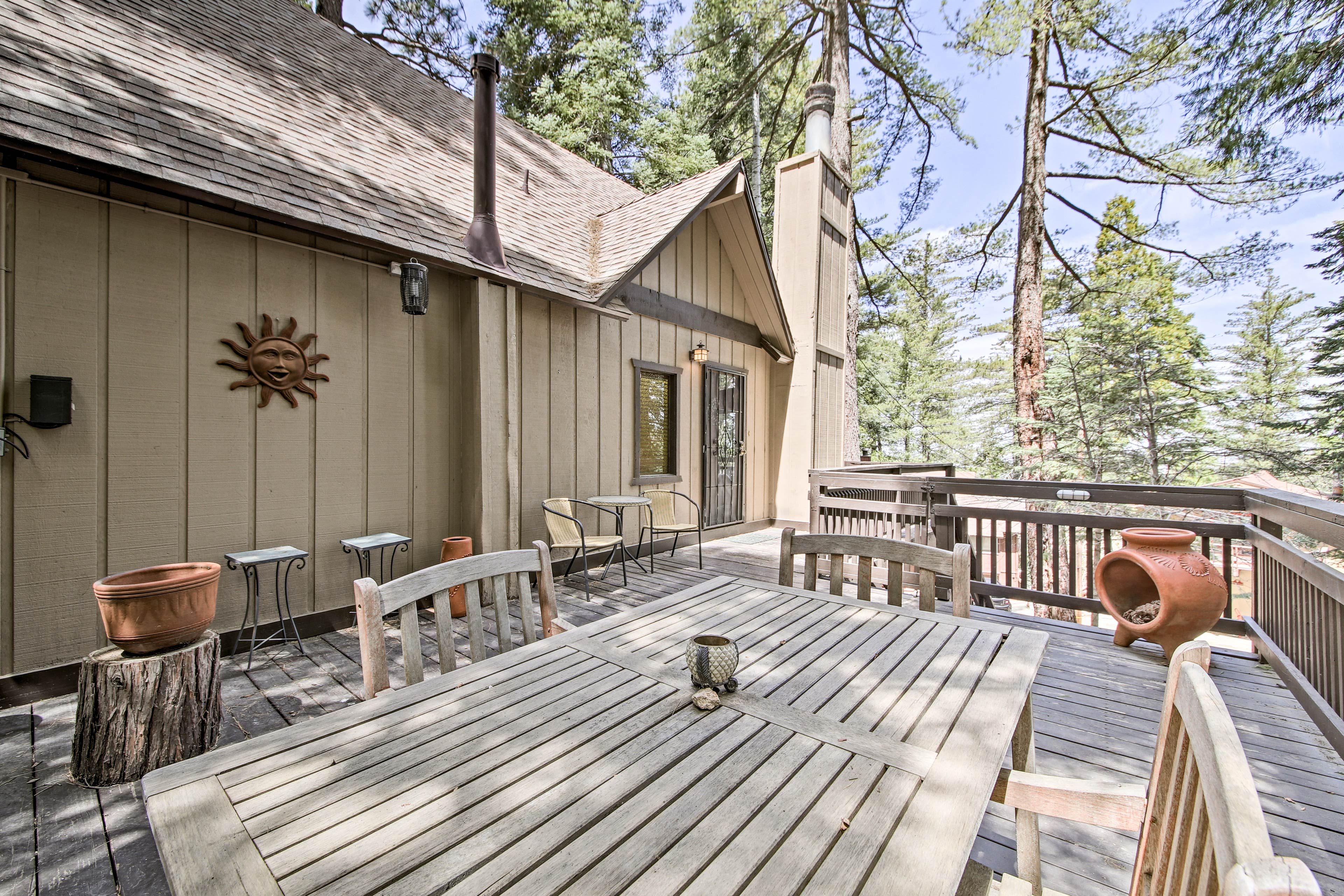 Spend all your time outdoors while breathing in the mountain air.