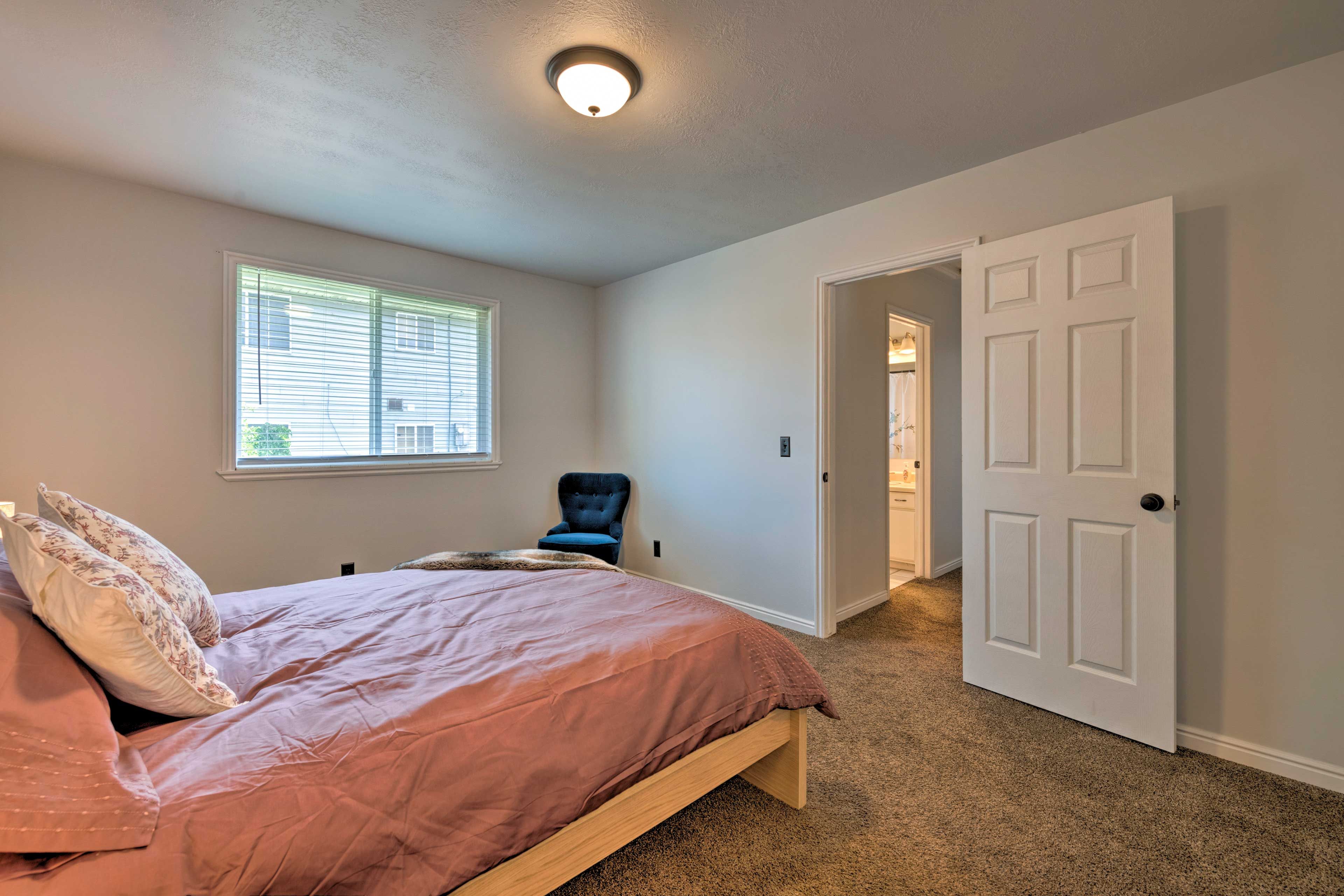 The second bedroom also features a queen bed.