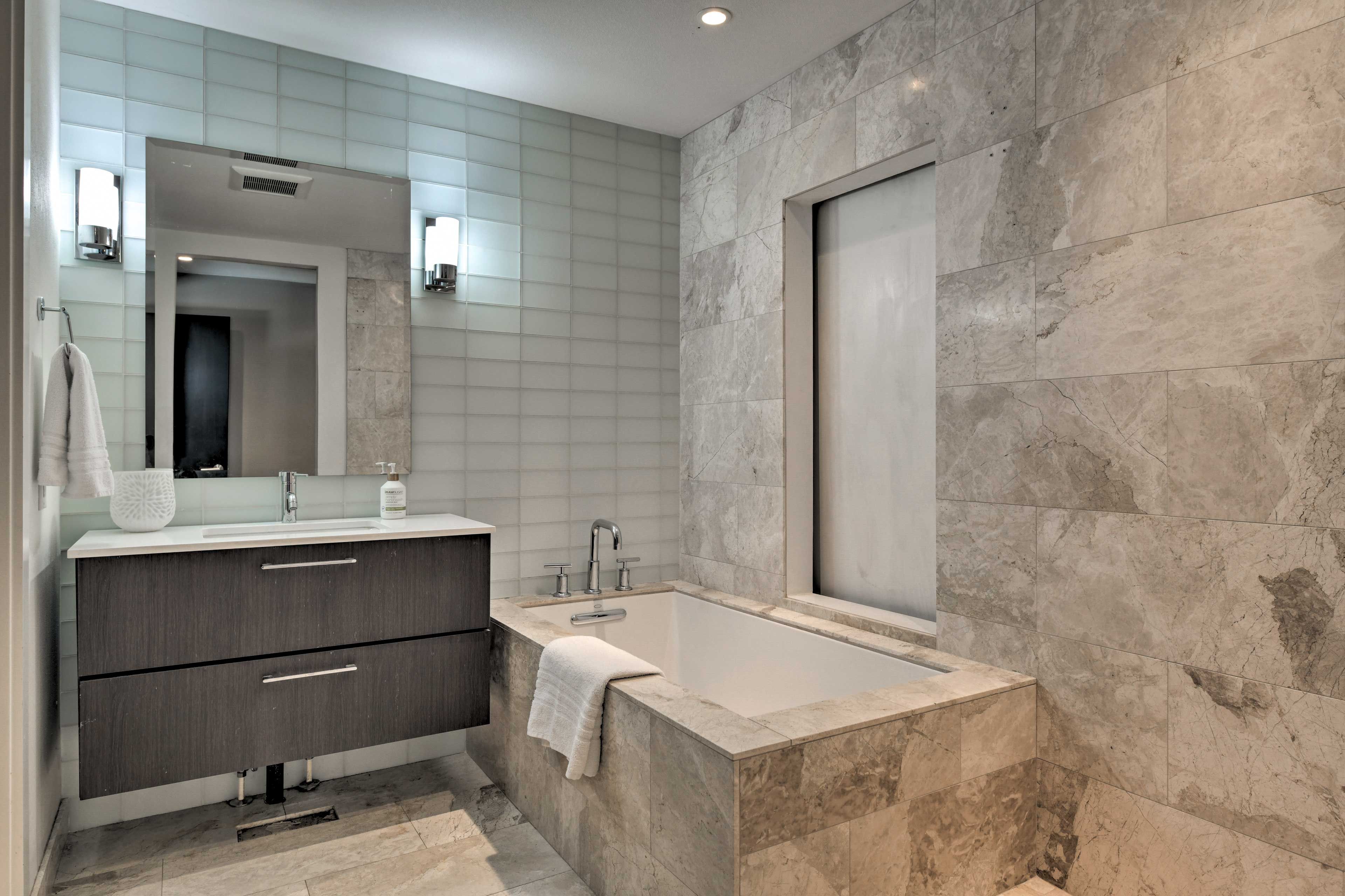 Soak in this lavish tub.