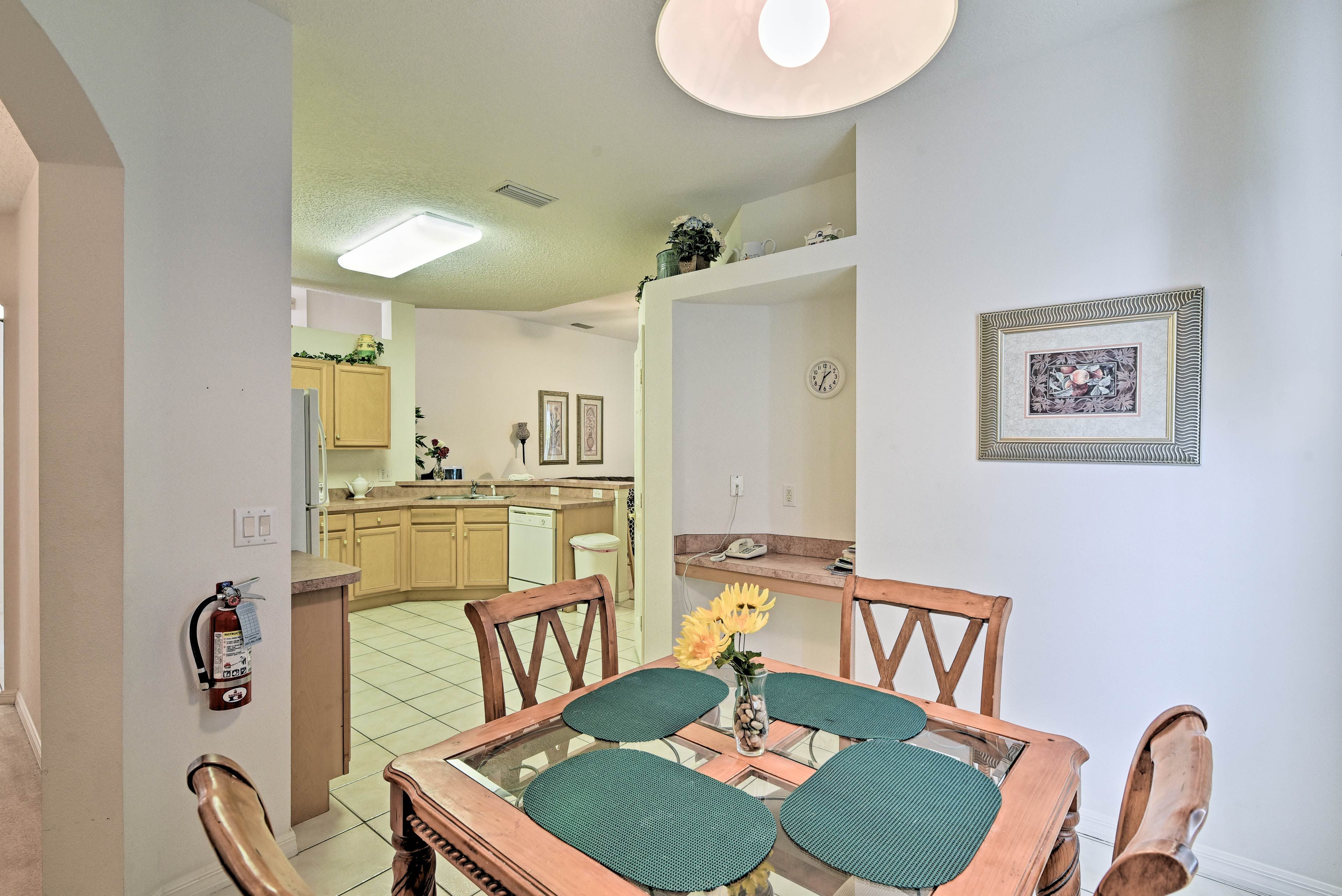 Gather around the dining table for a memorable meal.