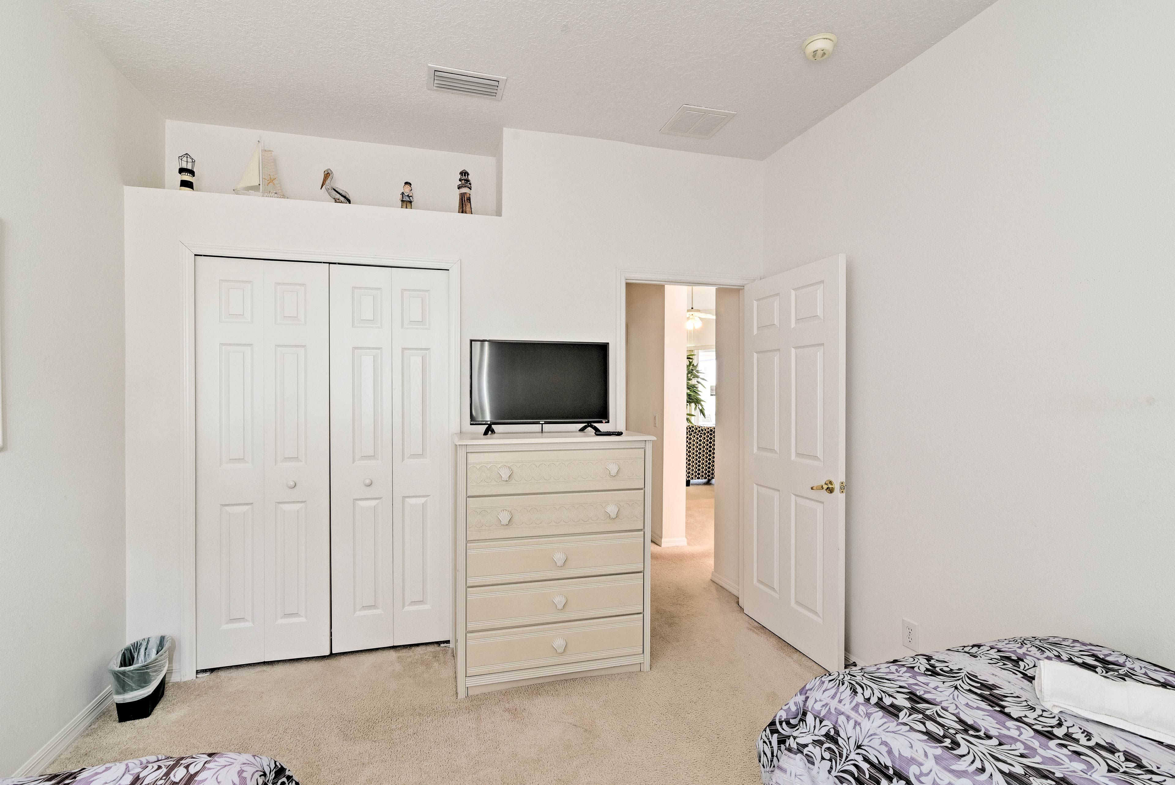 All of the bedrooms offer flat-screen Smart TVs.