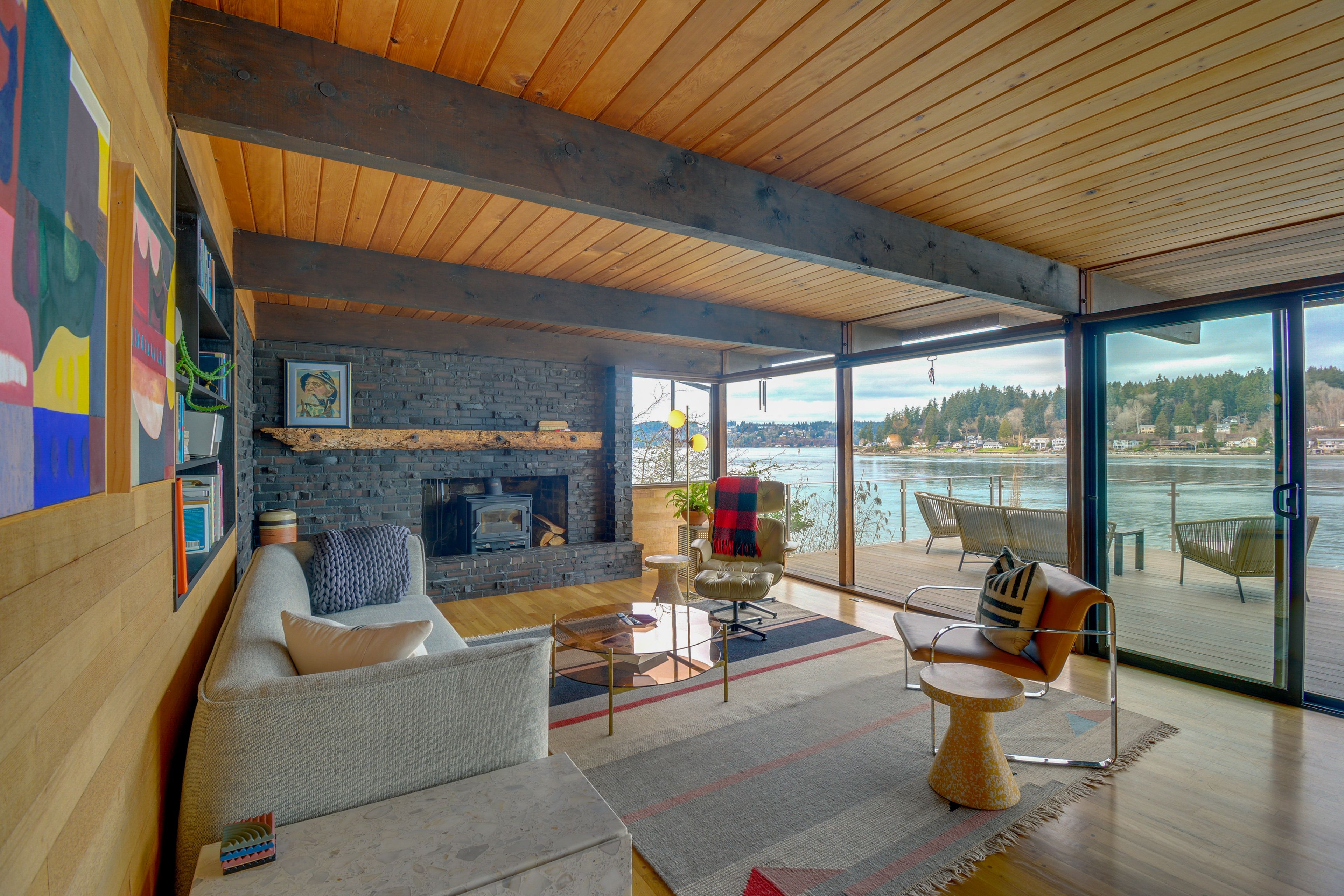 Living Room | Sleeper Sofa | Wood-Burning Stove