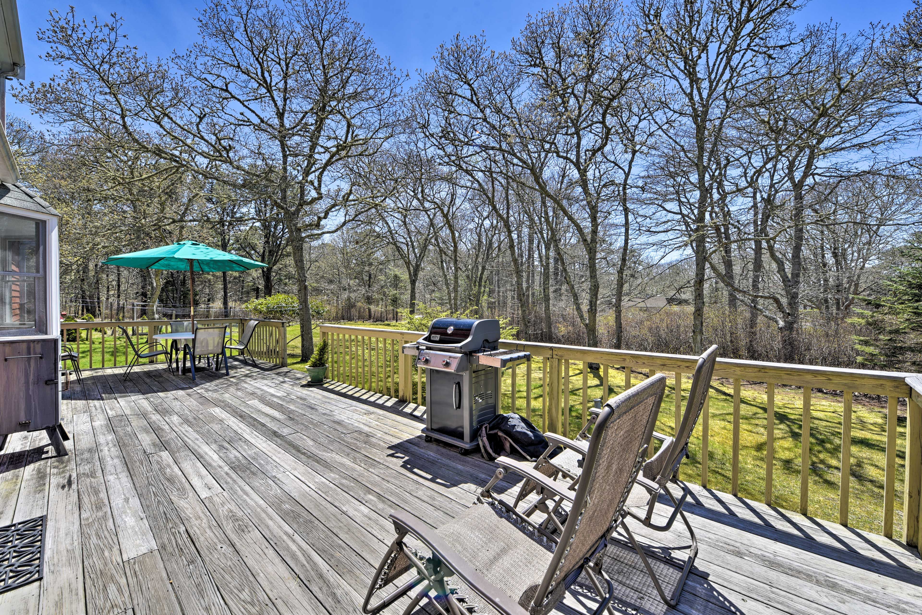 Deck | Forested Yard | Gas Grill