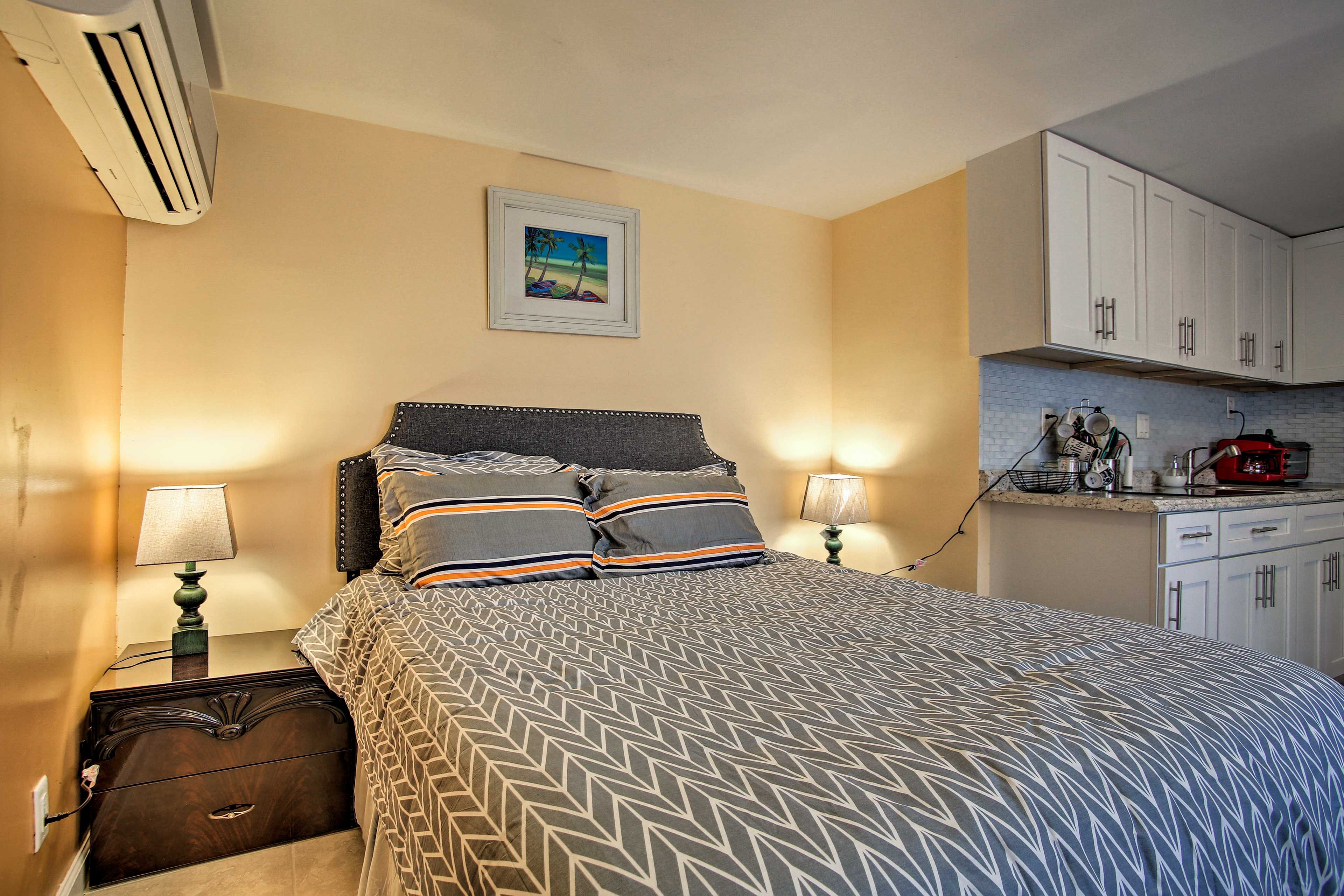 Snuggle up to your loved one and turn out the lights for a peaceful slumber.