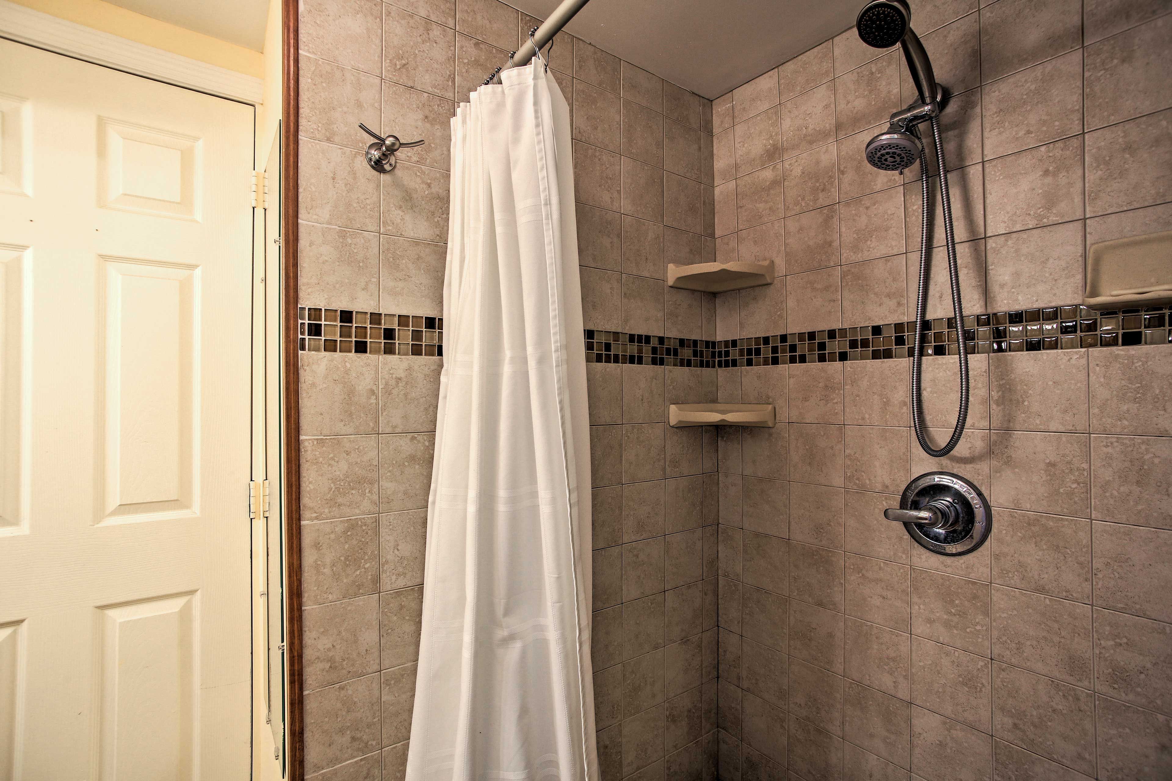 Shower the ocean water off before changing into comfortable clothes.