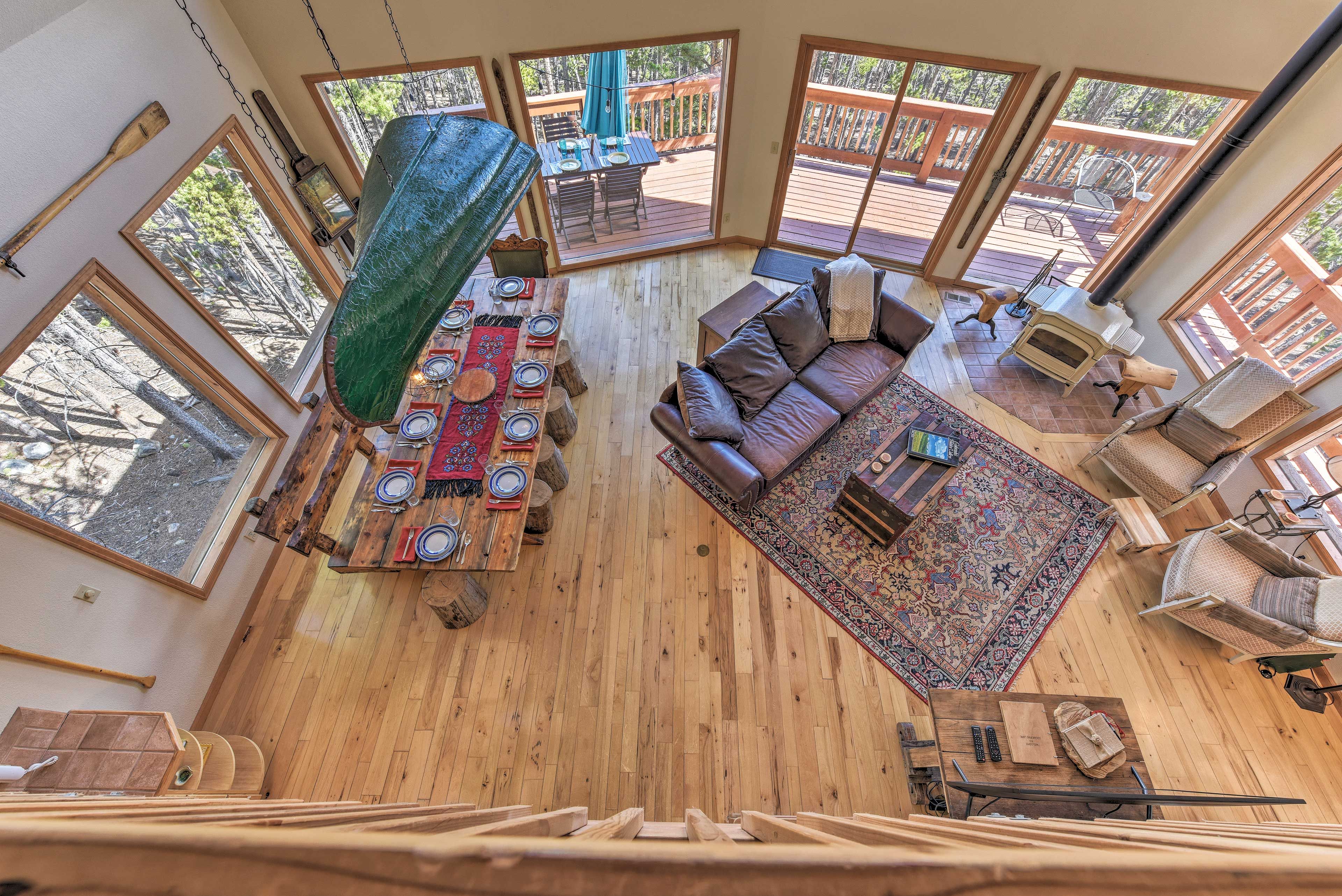 Check out this bird-eyes-view of the living room!