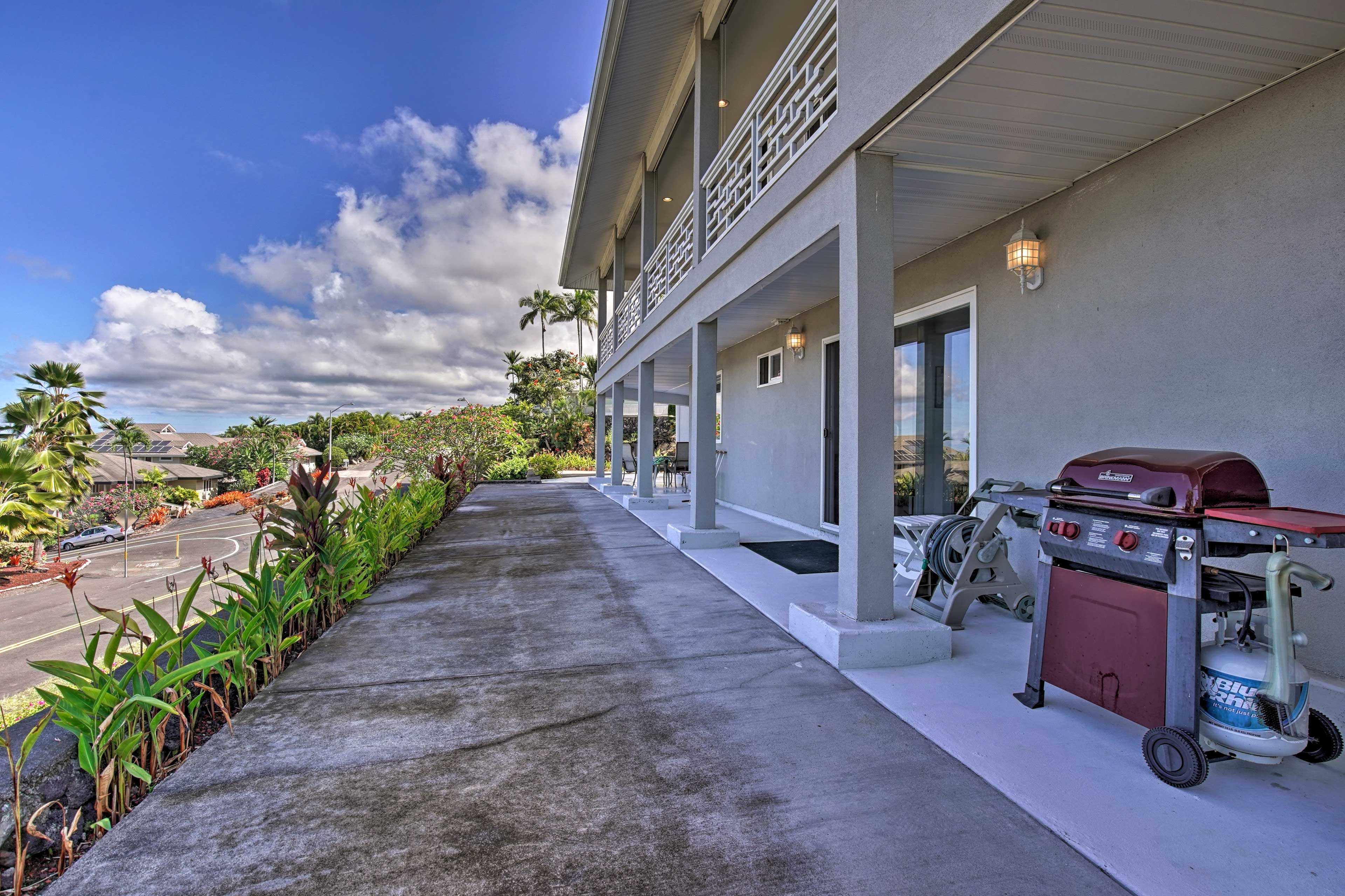 Fire up the grill for a family BBQ after a long day of boogie boarding.