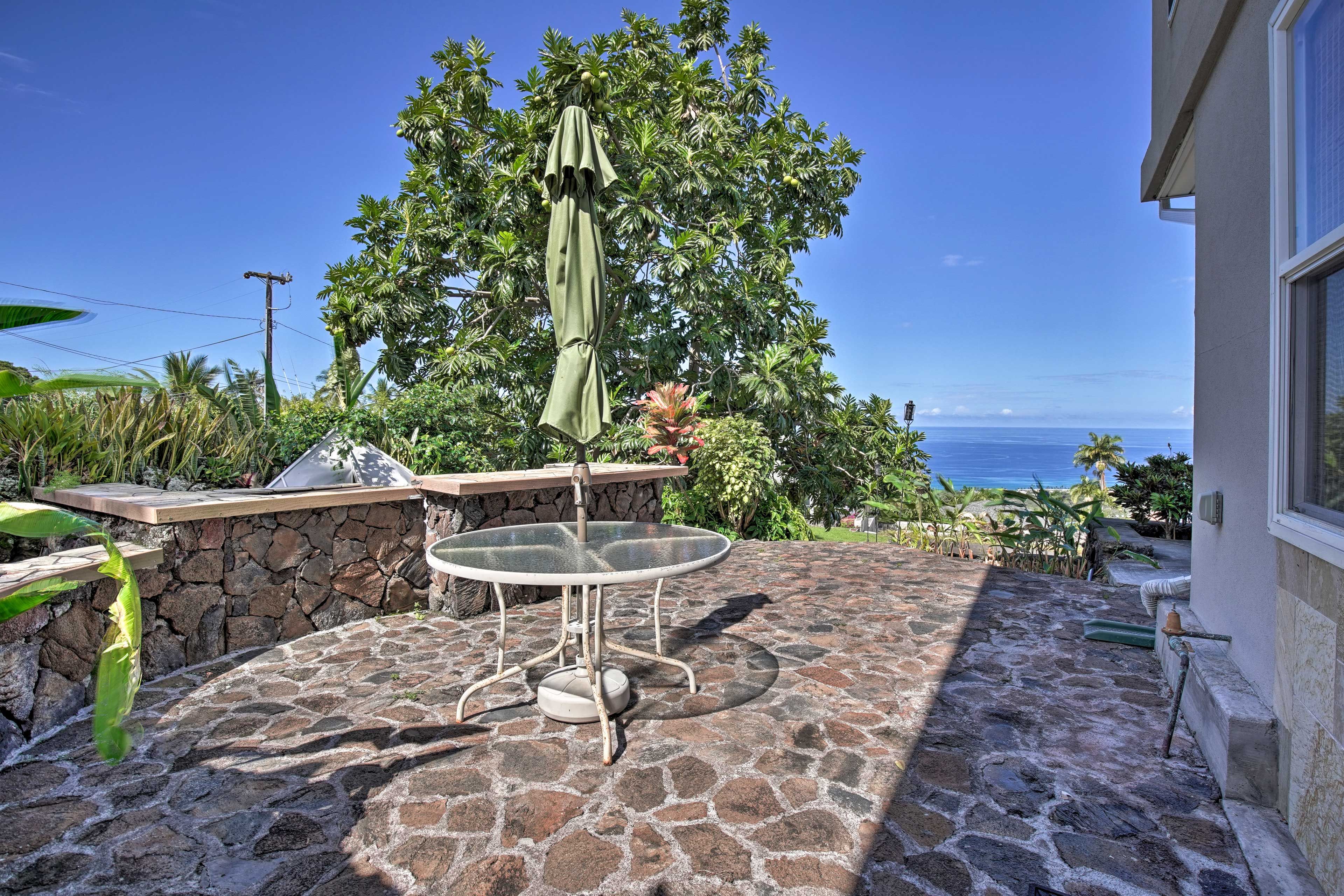 This home has various outdoor spaces designed for soaking up the Hawaiian sun.