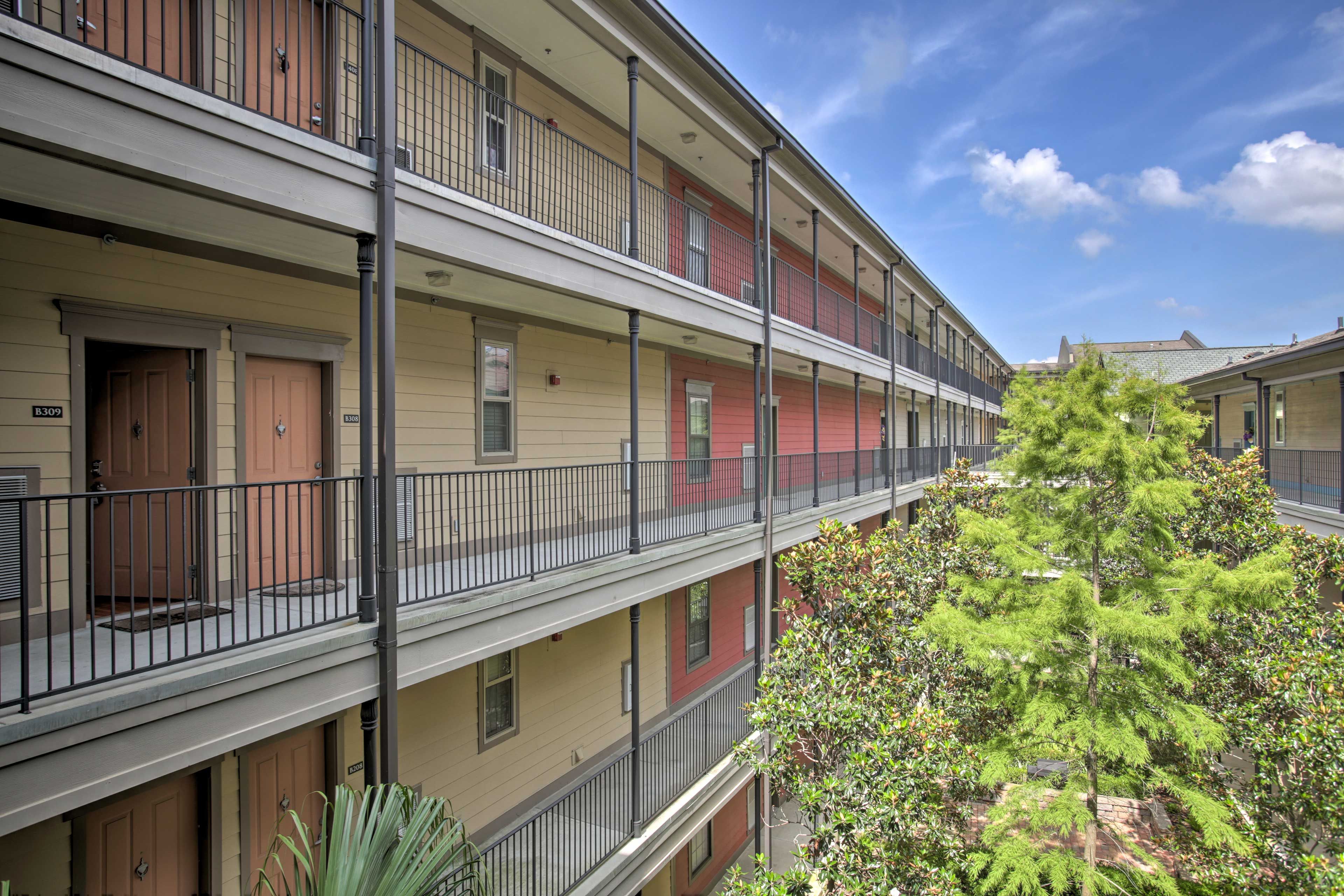 The condo is located in a gated community.