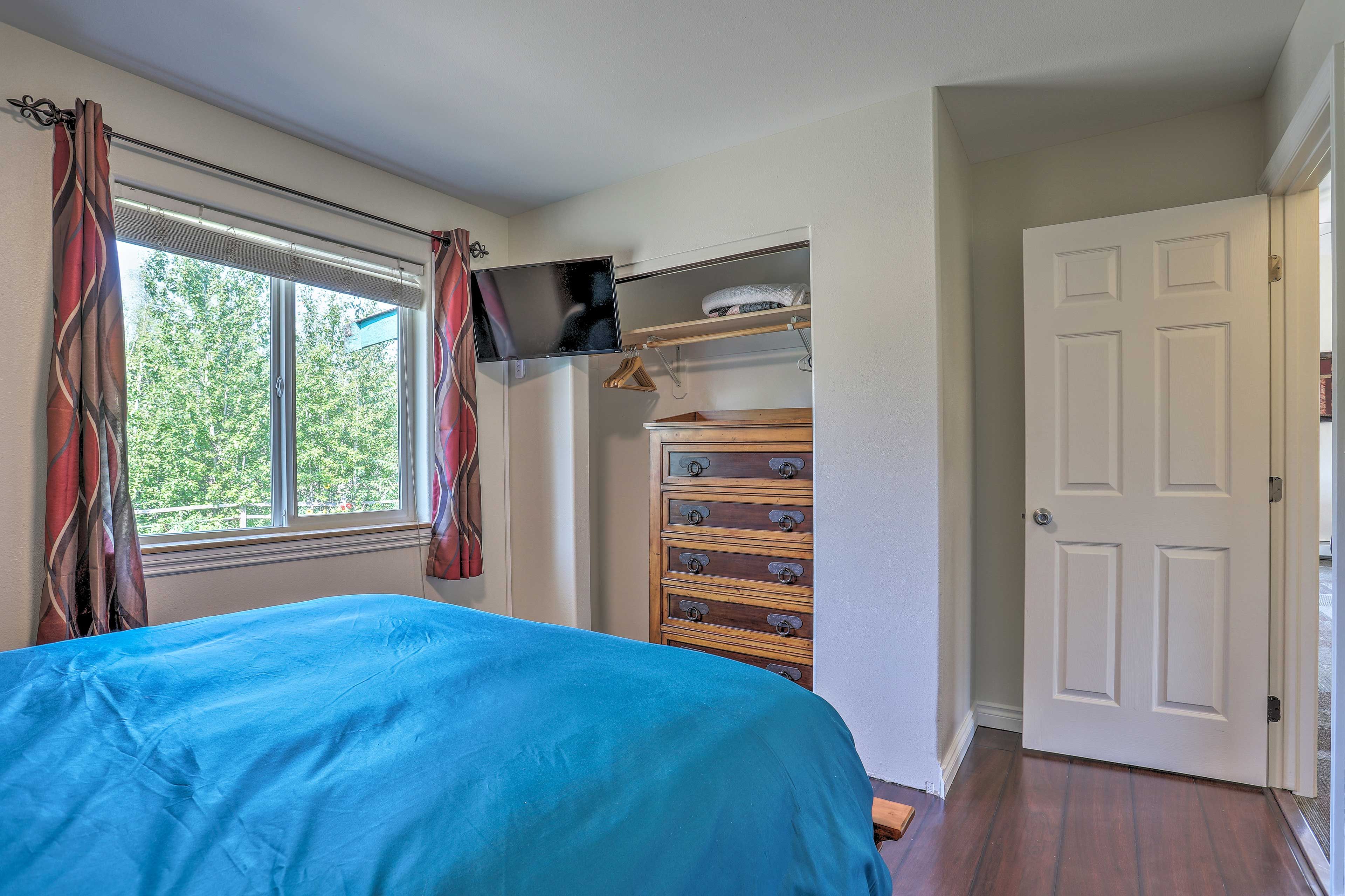 Open the windows to let fresh air drift inside.