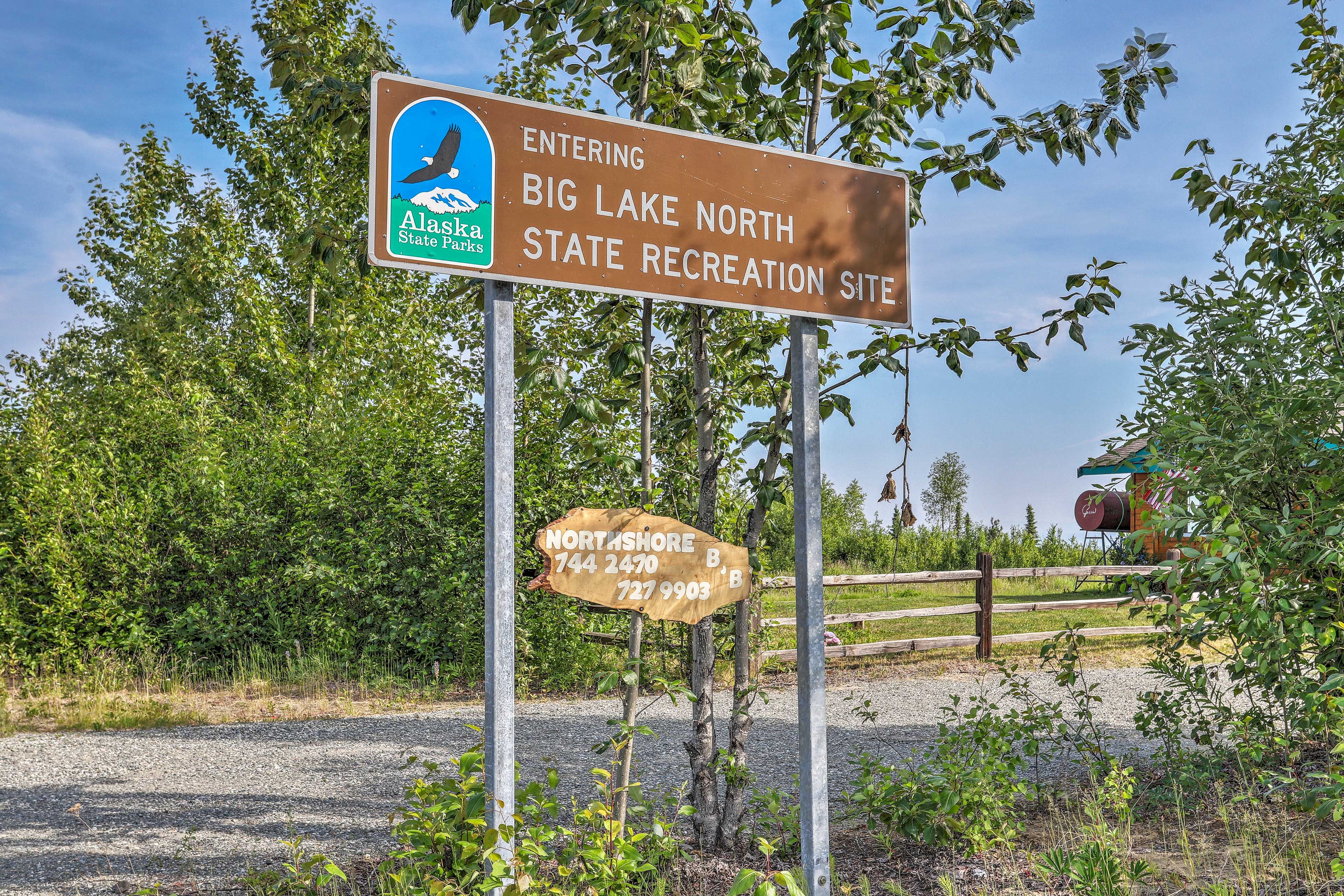 The house is located in the Big Lake North State Recreation Site.
