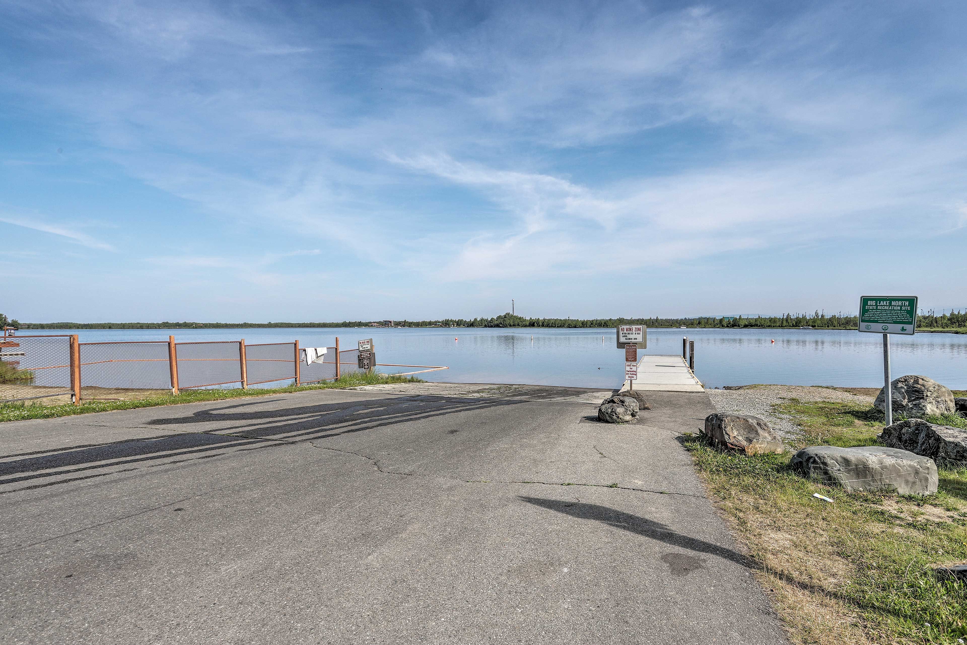 Launch your boat from the ramp.