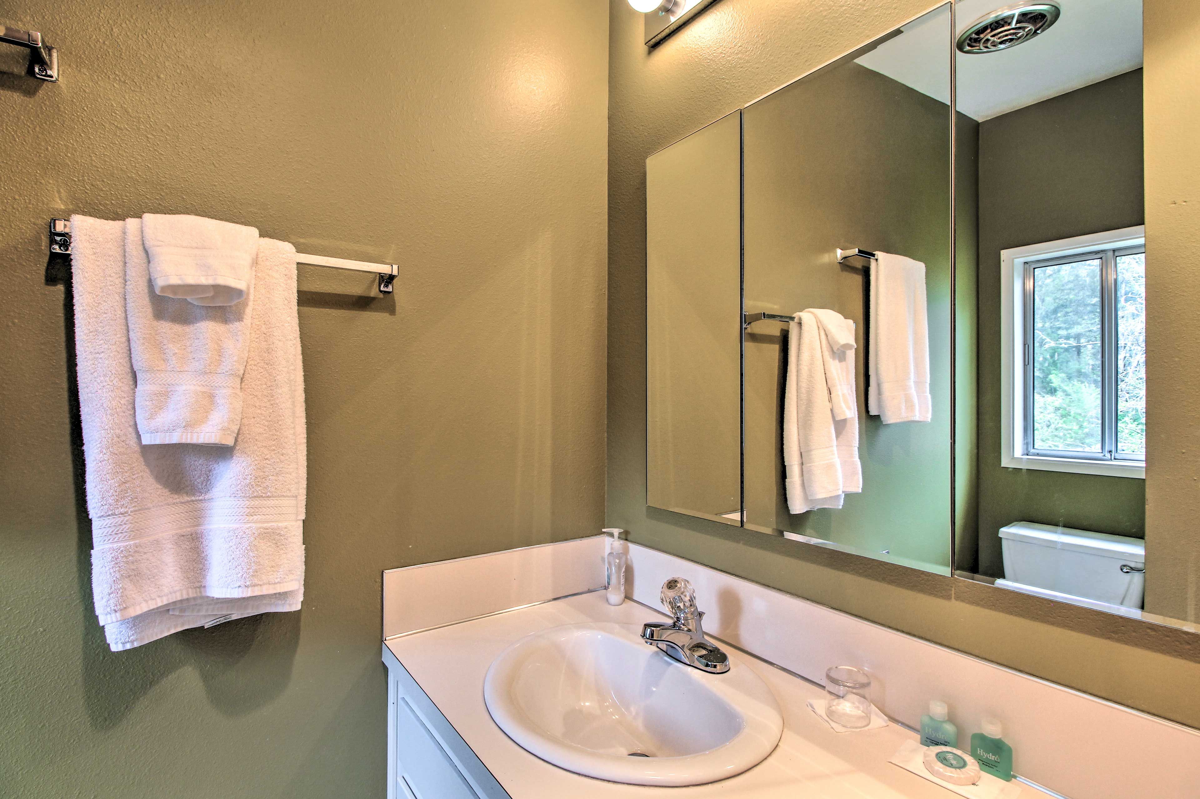 The second bathroom is connected to the bedroom.