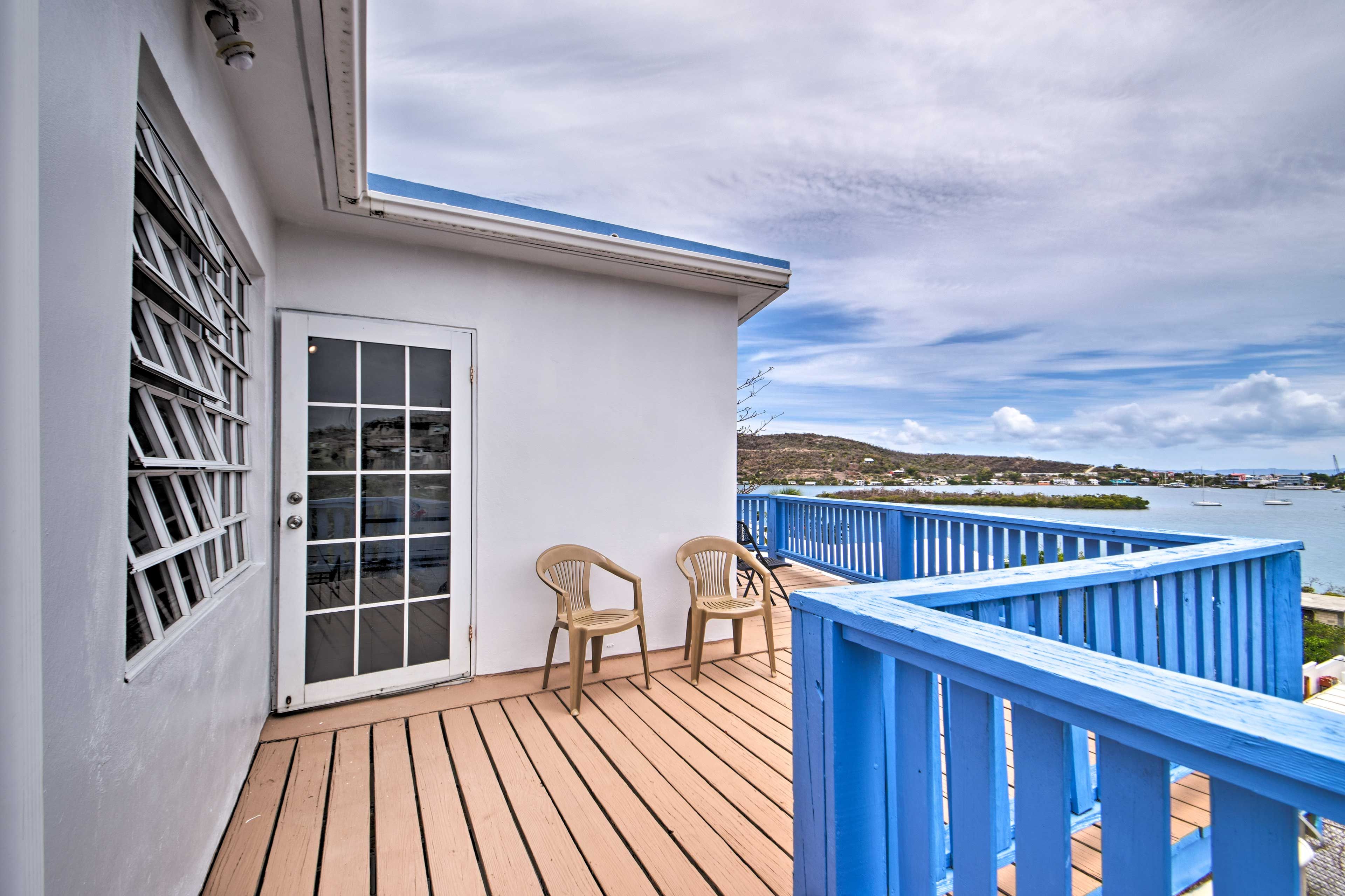 Enjoy fantastic views of Ensenada Honda from your private balcony.