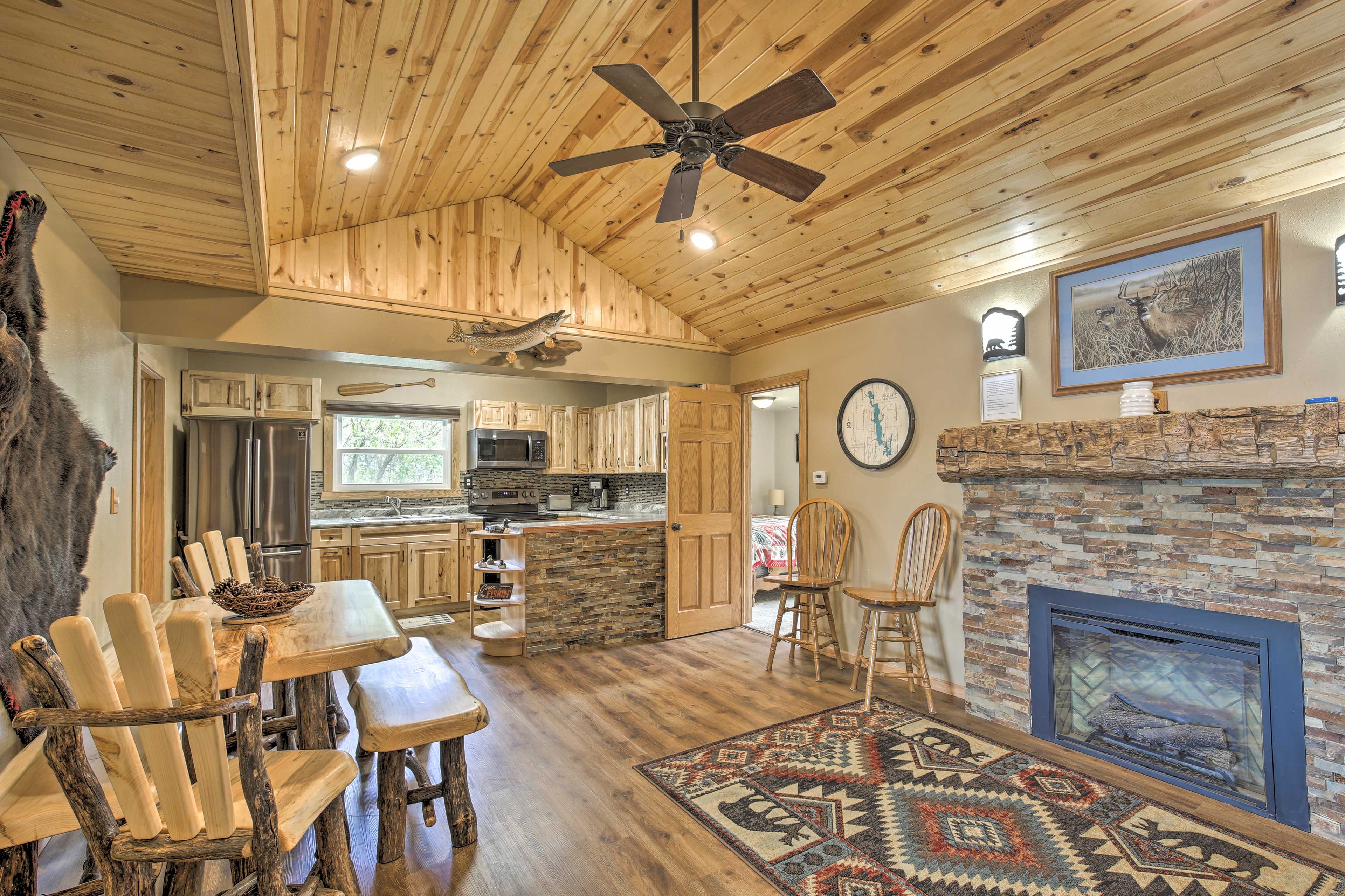 Kitchen & Dining Area | Main Level | Central A/C & Heating