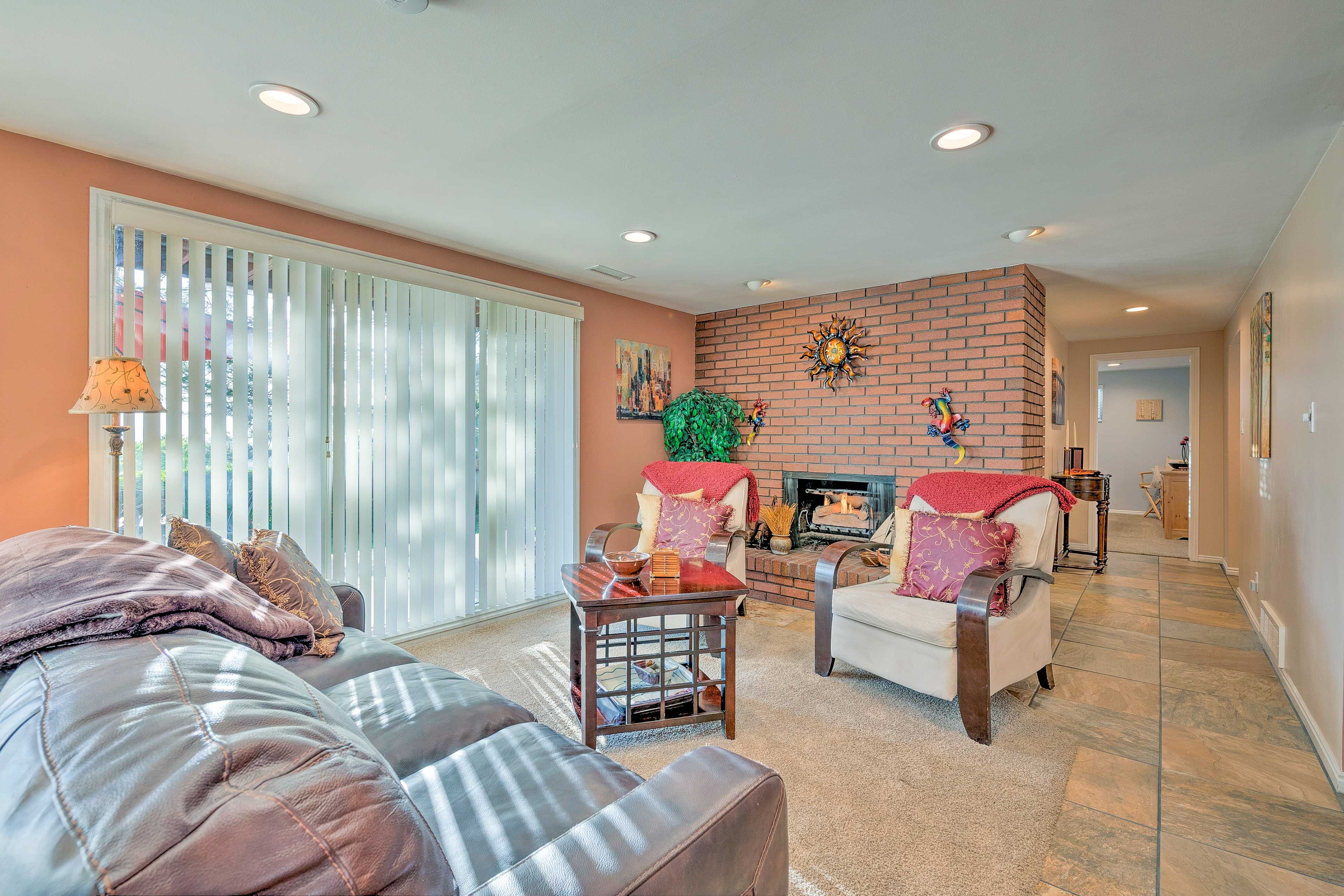Enjoy the fireplace come evenings and wintertime.