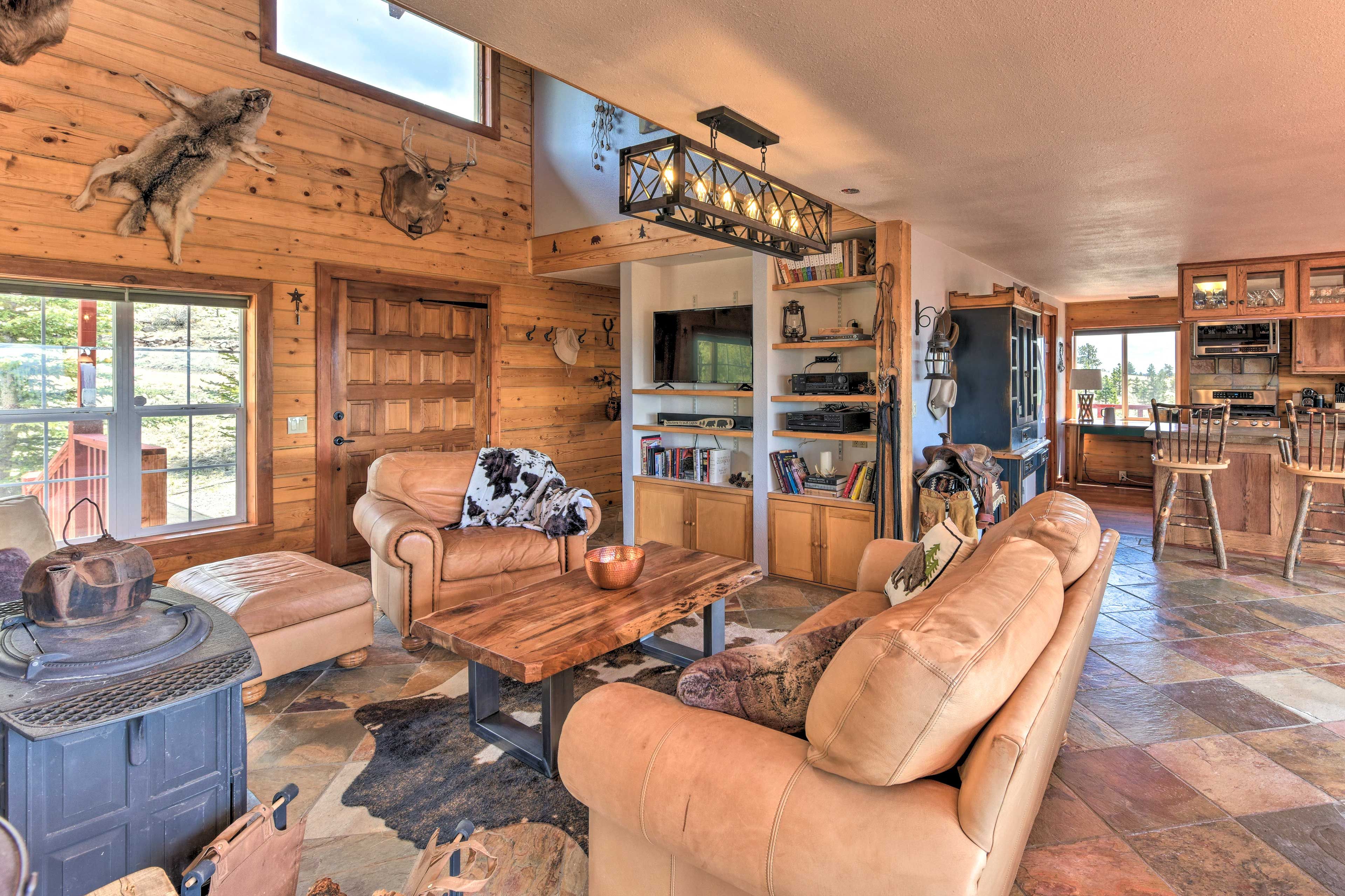 This open-concept floor plan offers plenty of space for everyone to spread out.