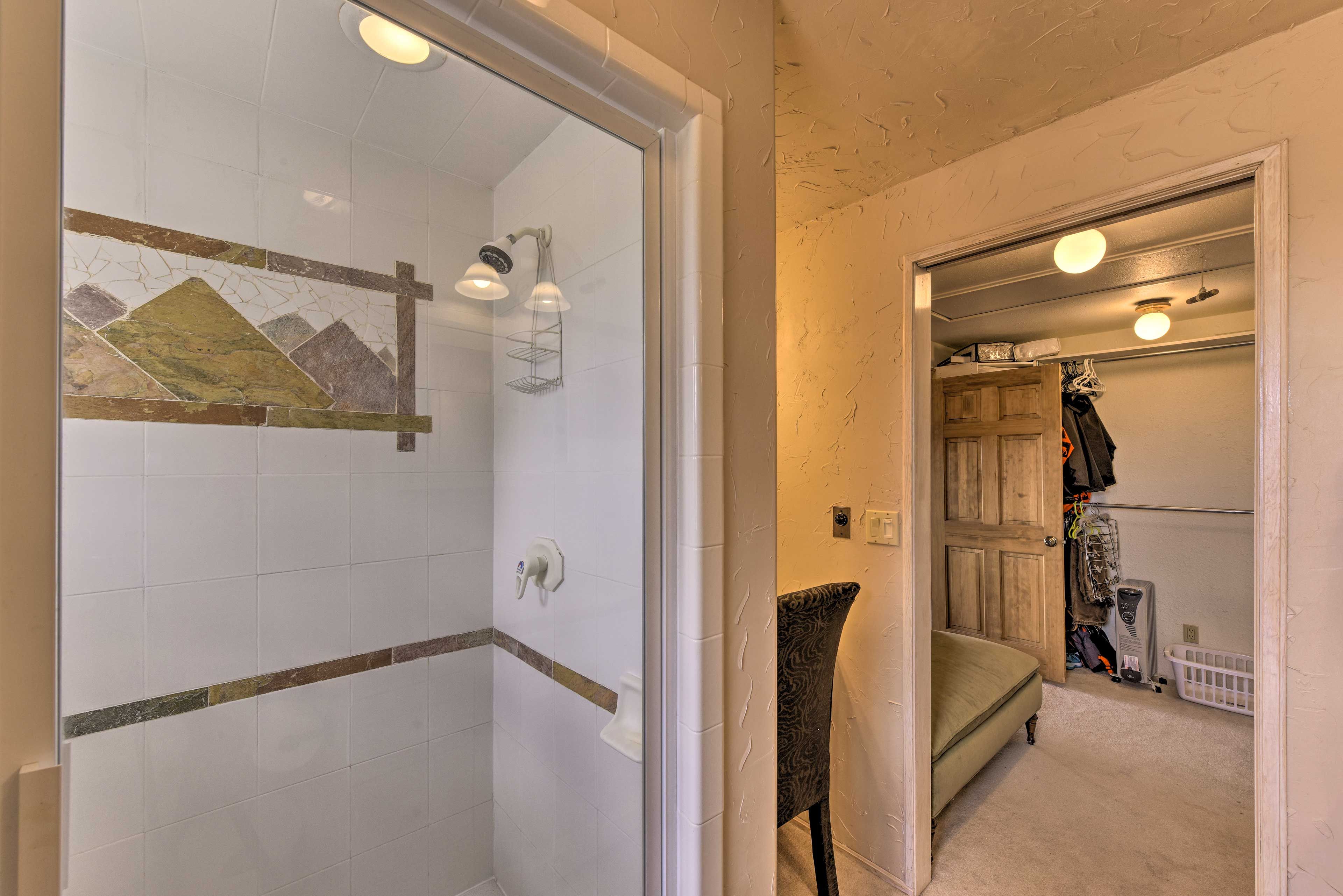 Take a refreshing shower after a day of fishing along the Arkansas River.