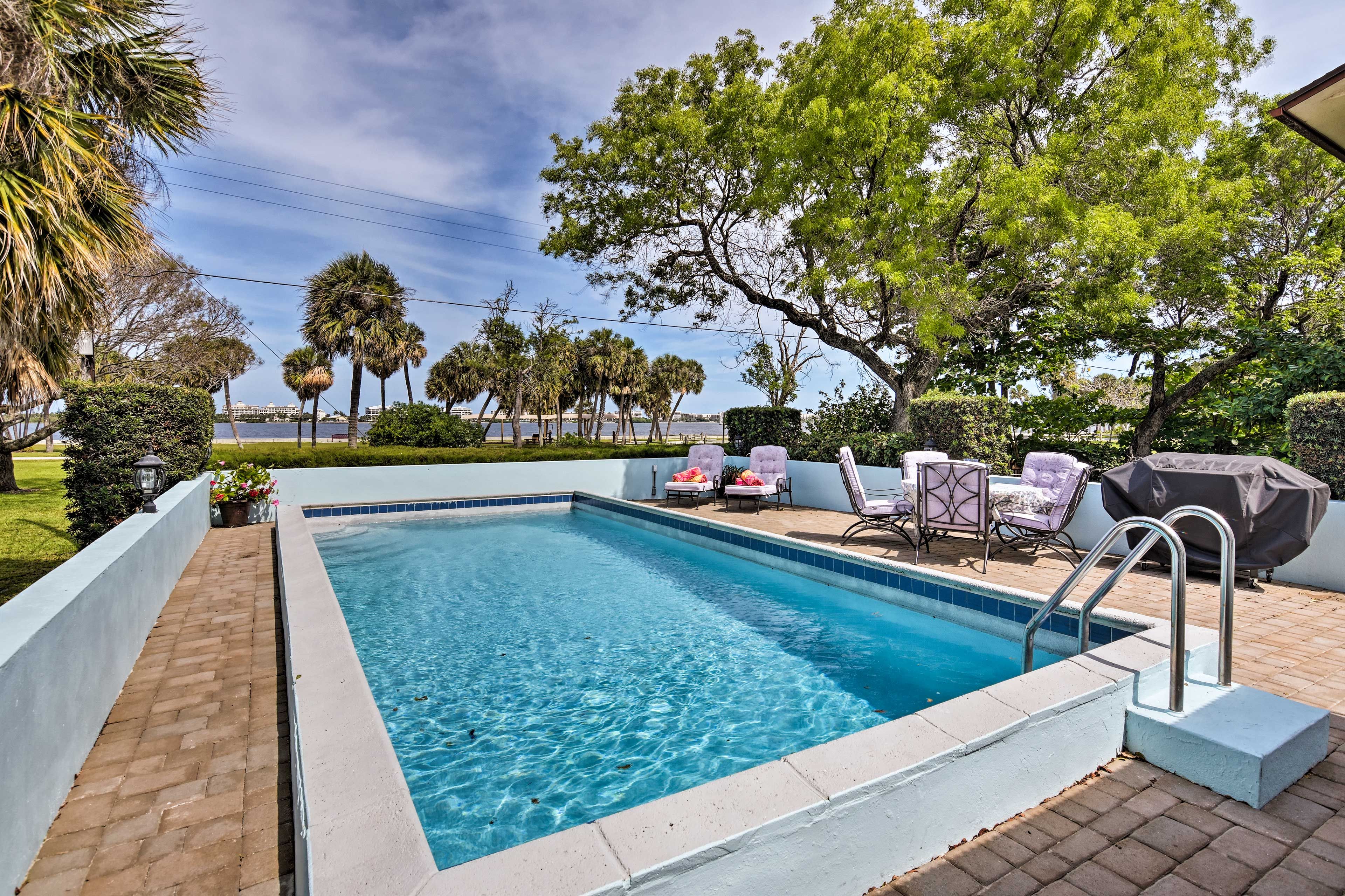The Intracoastal Waterway is just beyond the pool!