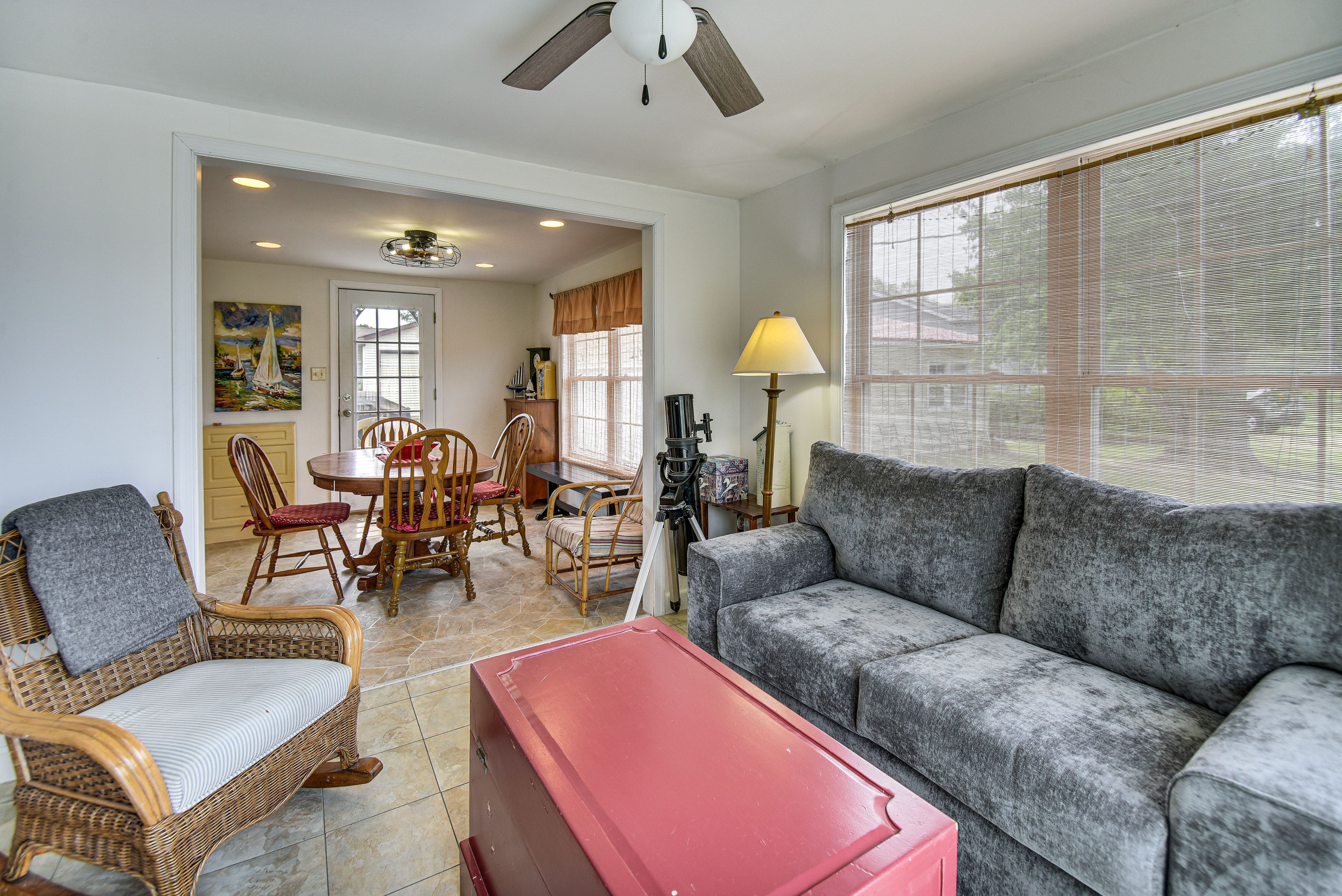 Additional Living Room | Wood-Burning Fireplace