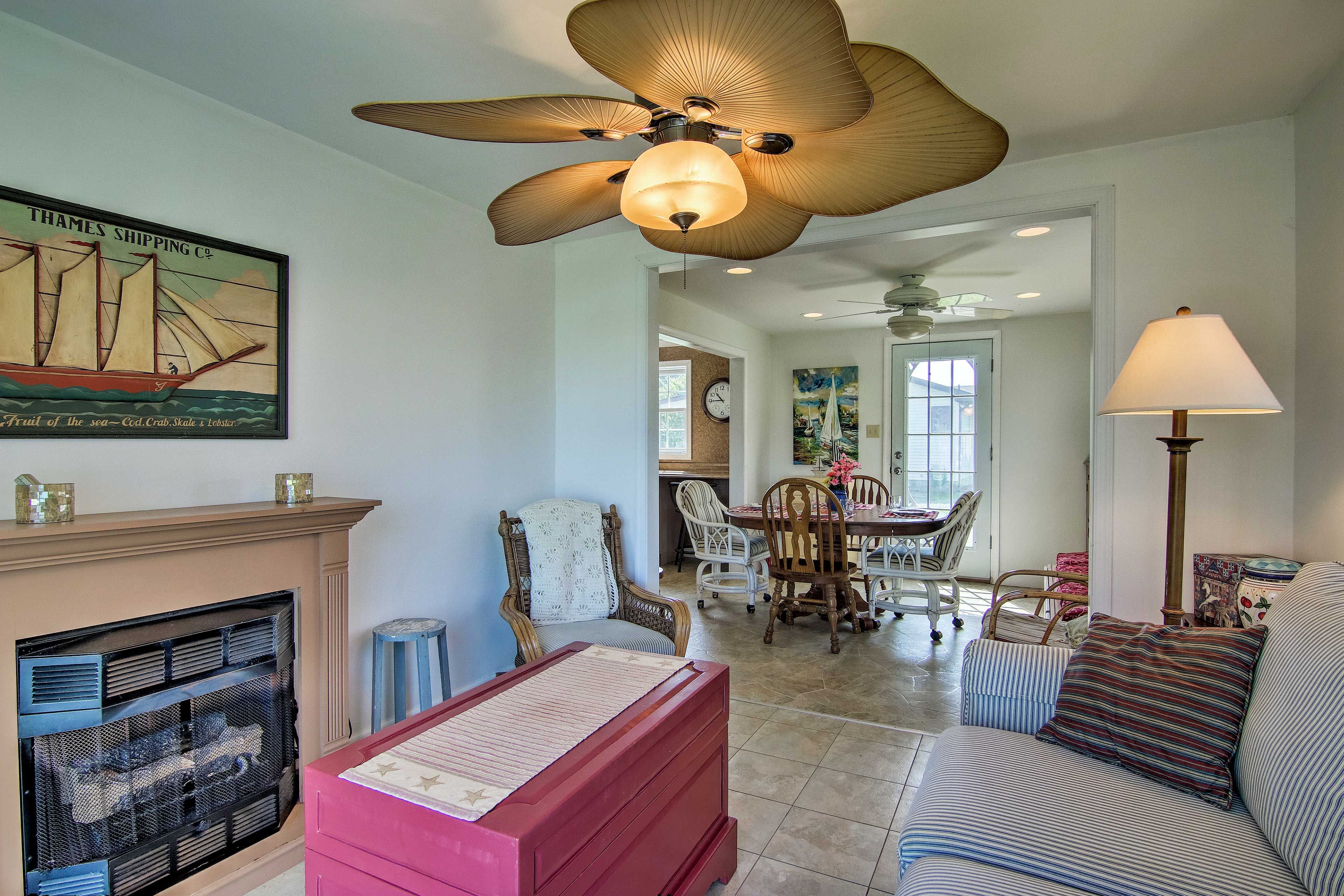 Additional Living Room | Wood-Burning Fireplace