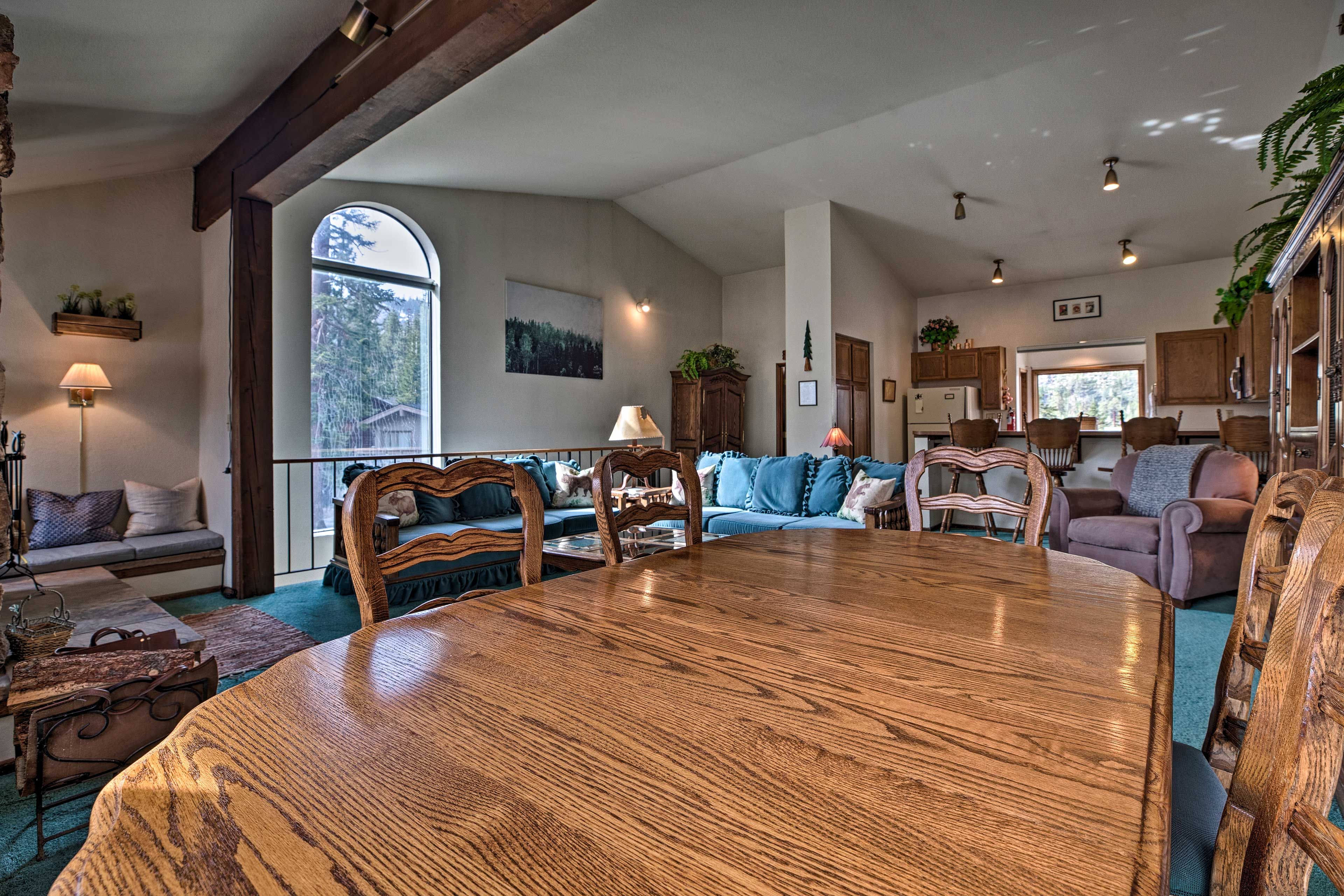Gather around the dining table for a memorable meal.