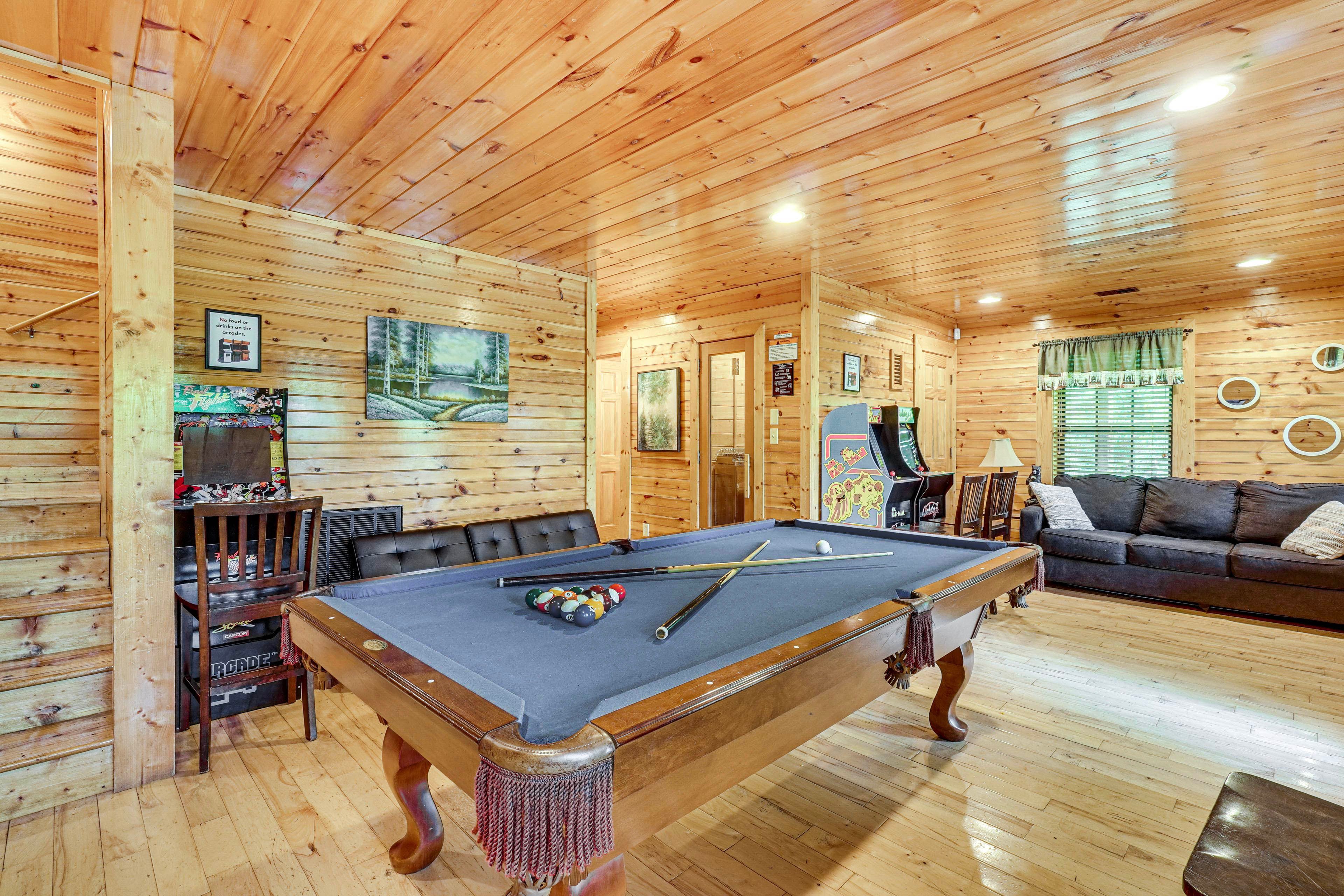 Game Room | Sleeper Sofa | Arcade Consoles
